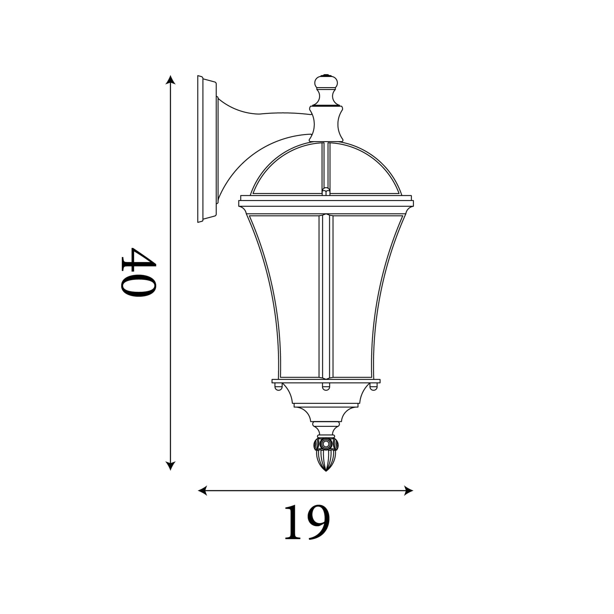 Capri Outdoor Downlight-Aluminium, Rustic Brown & Glass,IP44