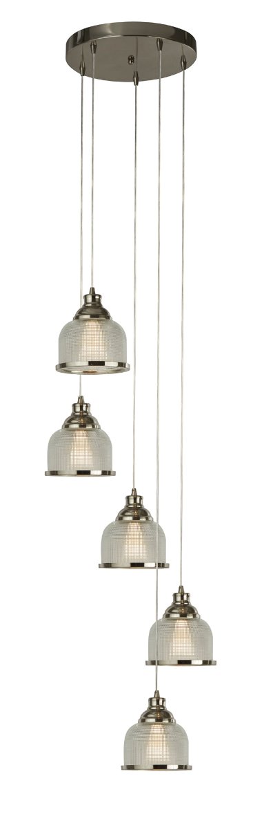 Bistro II Pendant 5 / Satin Silver Multi Drop