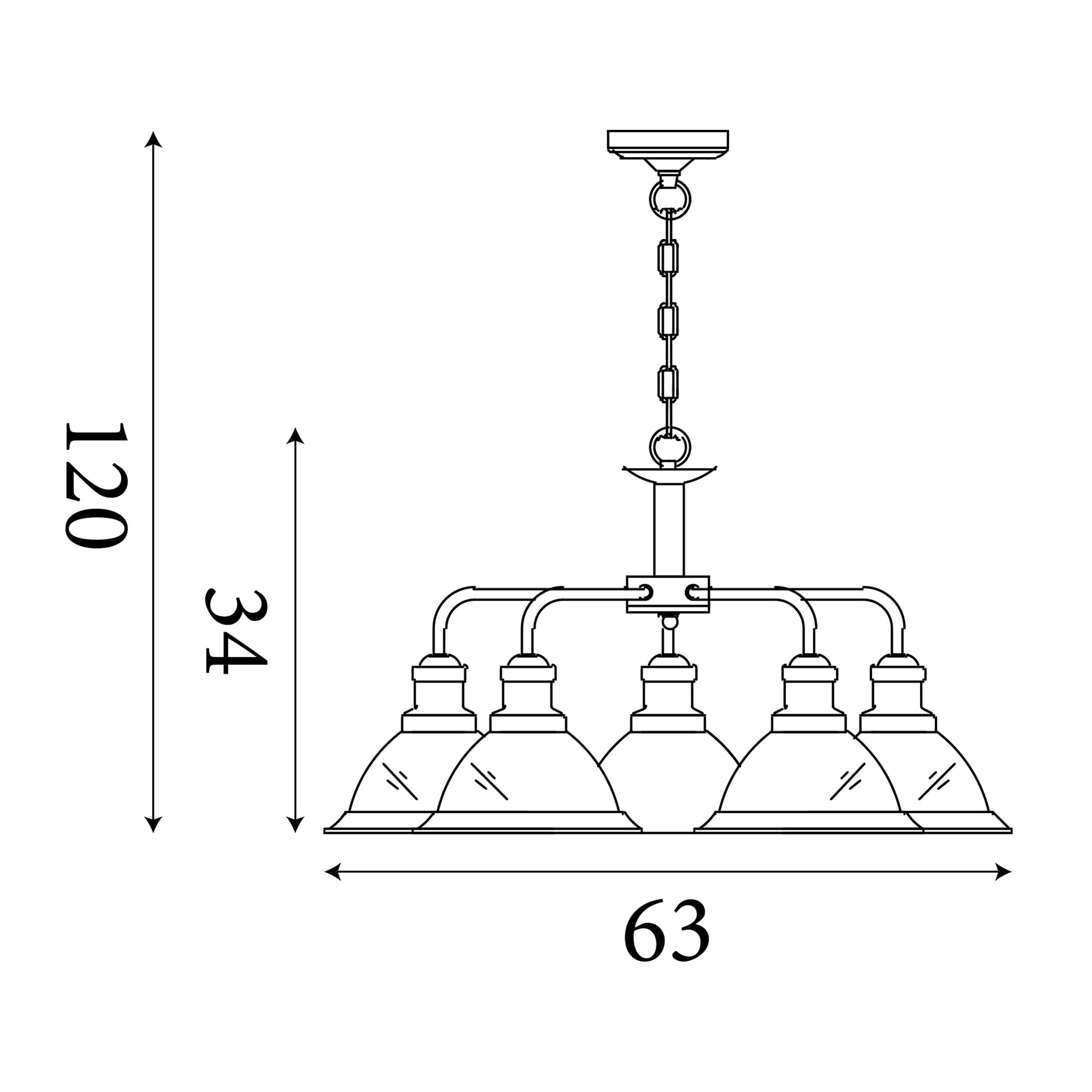 Bistro 5Lt Pendant - Antique Brass Metal & Acid Glass