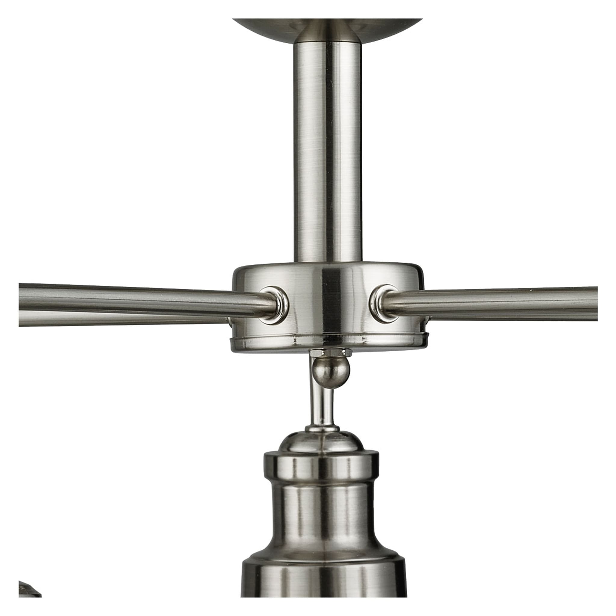 Bistro 5Lt Pendant - Satin Silver & Glass