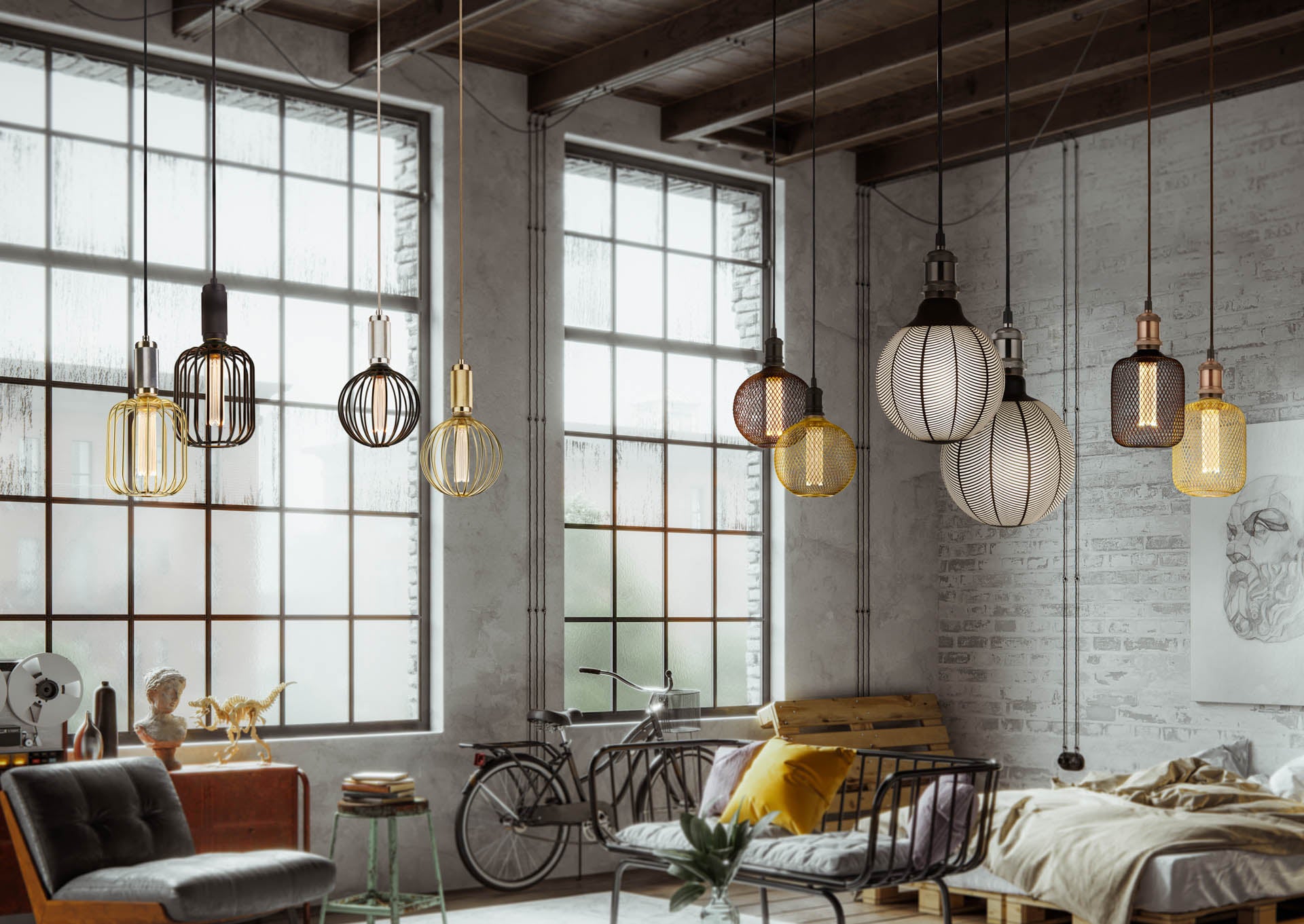 Globe Lamp - Gold Metal Gold