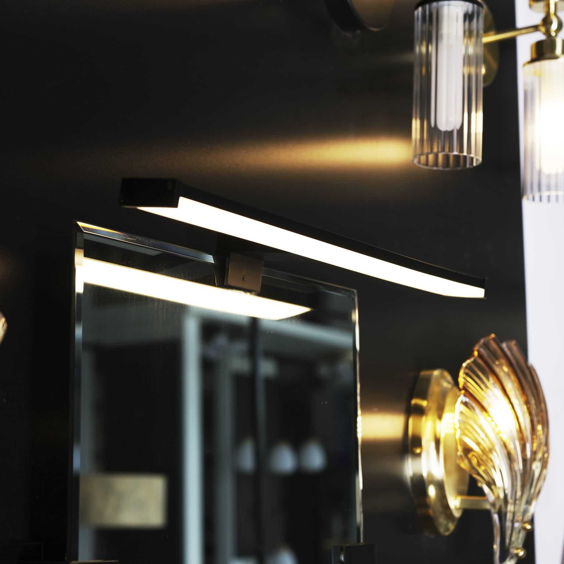 Kos - LED Bathroom Mirror Light - Black
