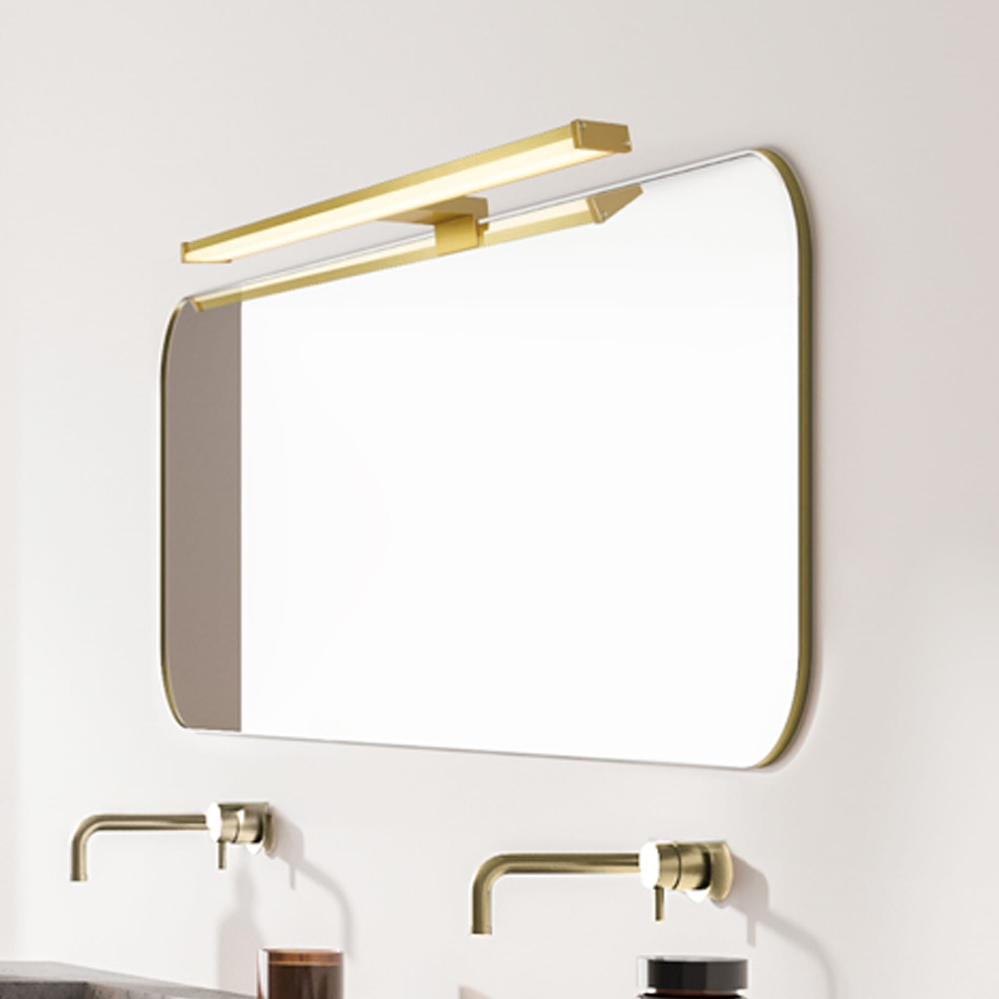 Kos LED Bathroom Mirror Light - Gold