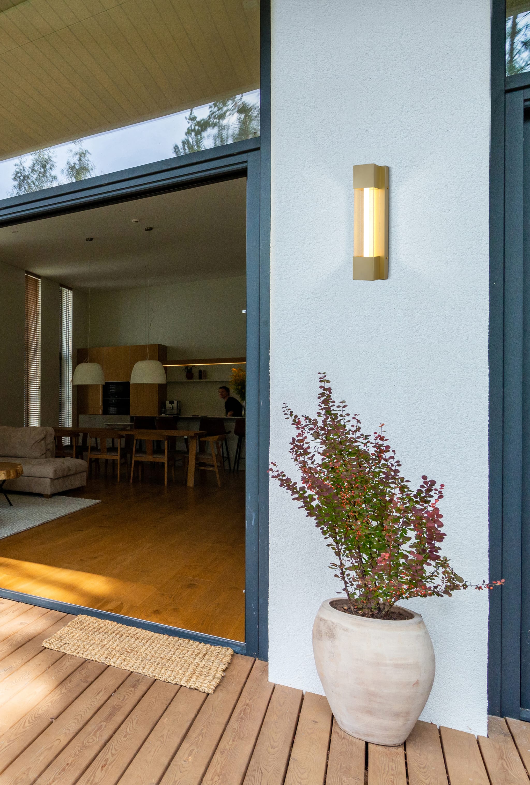Sacramento OD LED Wall Light - Stainless Steel, Painted Gold