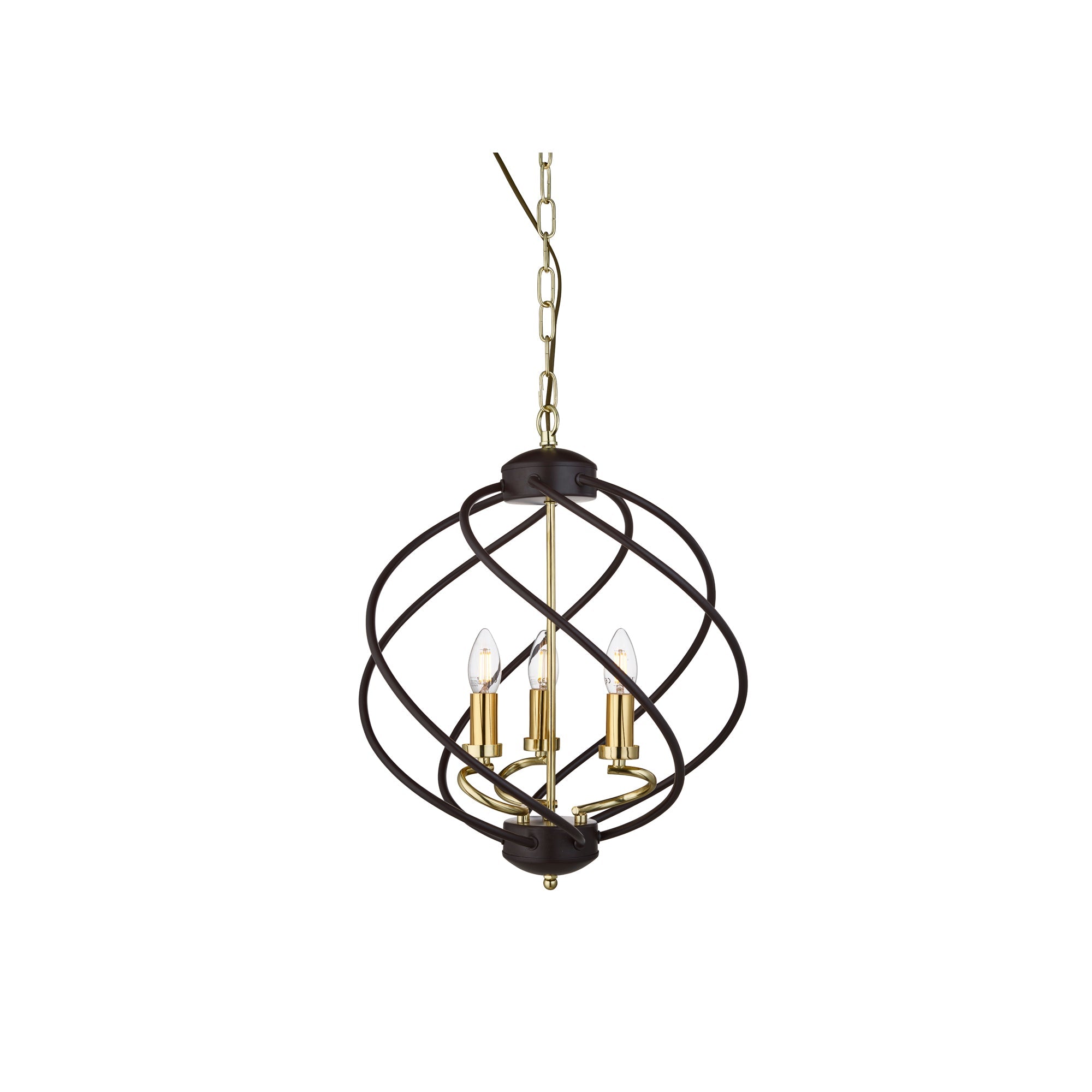 Flow Pendant - Black Metal & Bronze