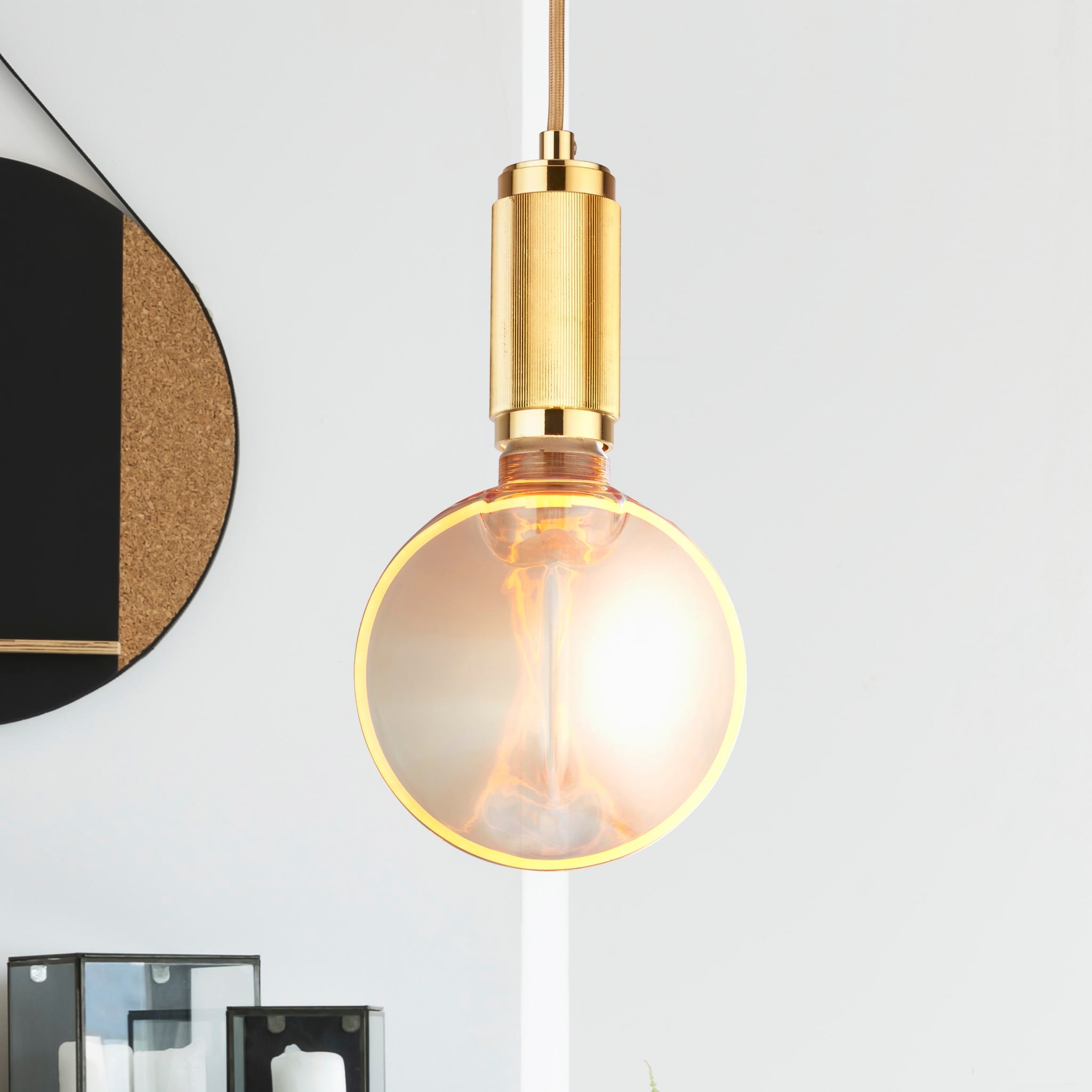 Decorative Lamp - Amber Glass,4W,1800K,190Lm
