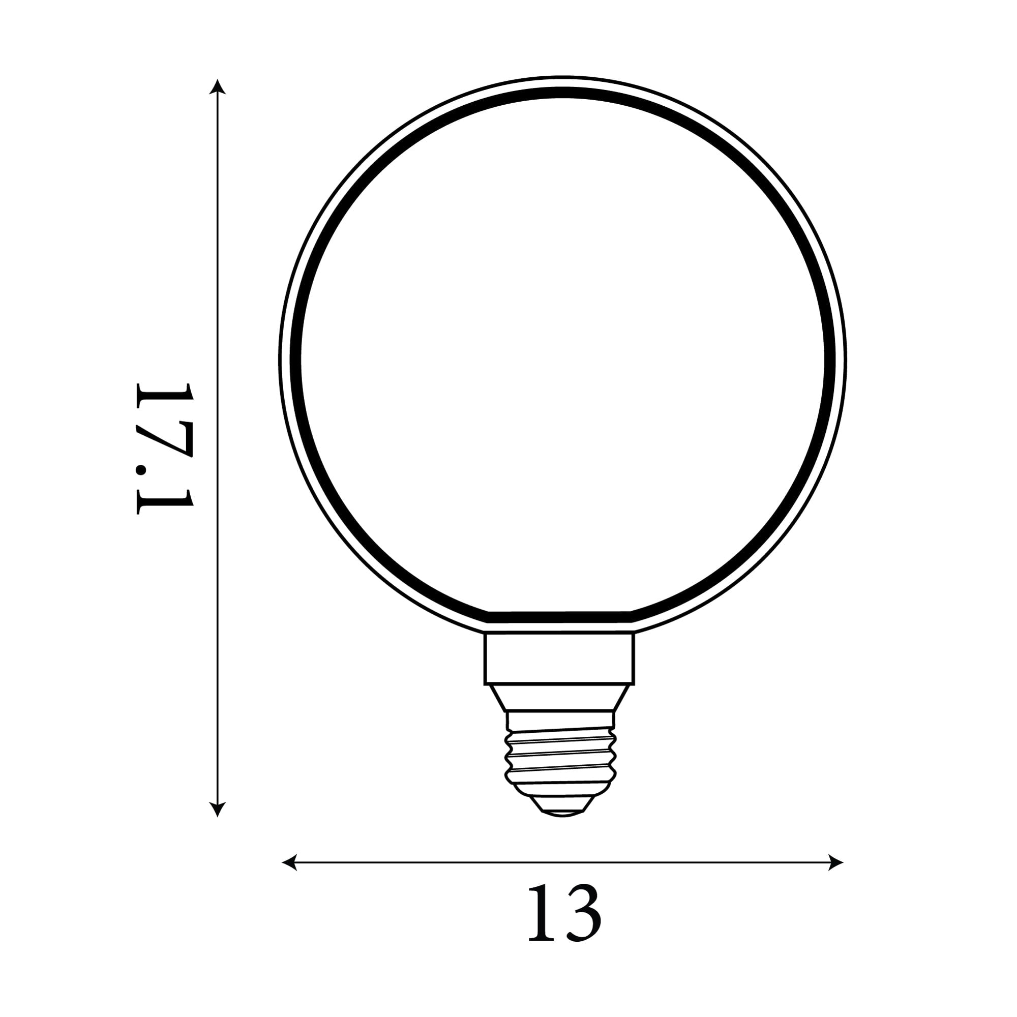 Decorative Lamp - Amber Glass,4W,1800K,190Lm