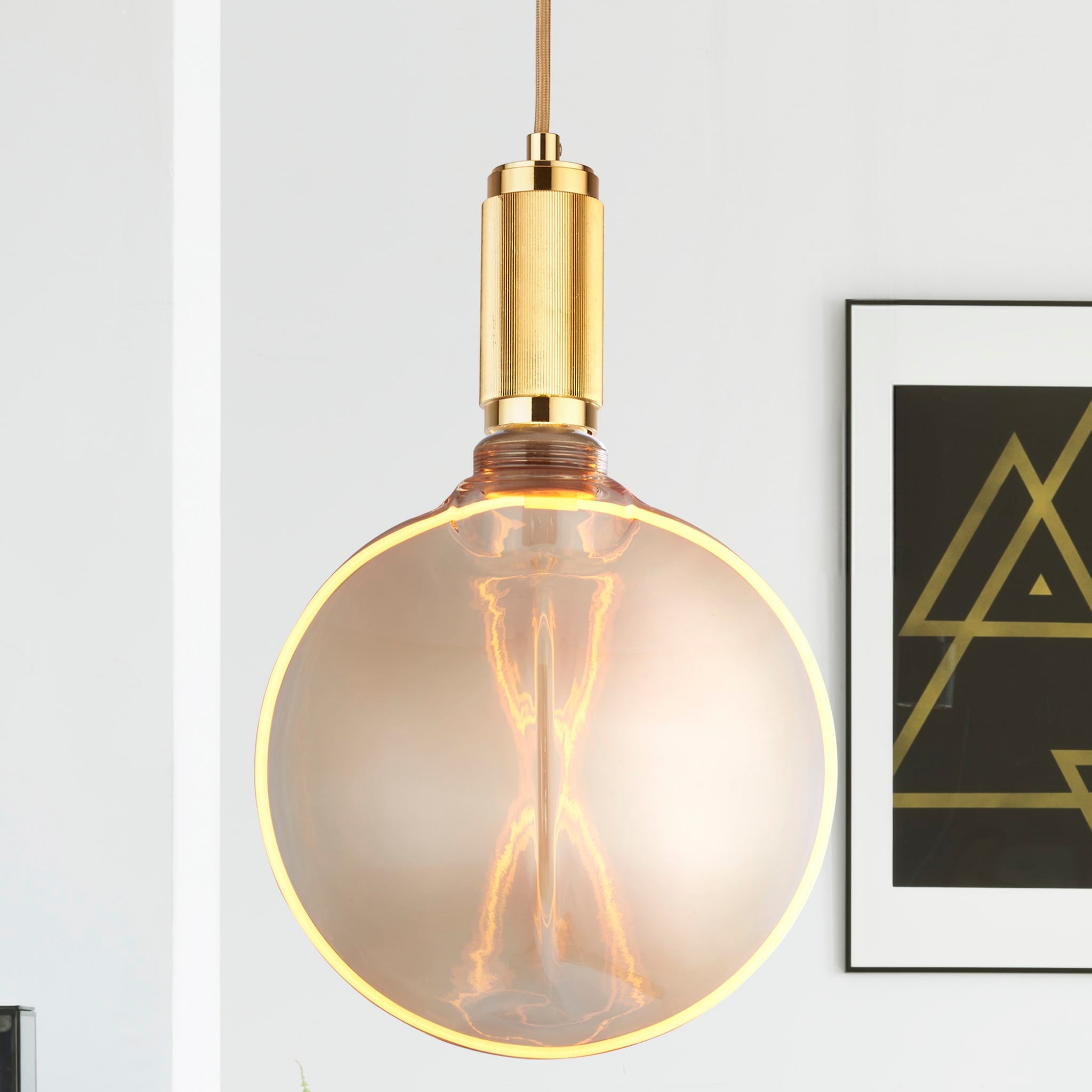 Decorative Lamp - Amber Glass,4W,1800K,190Lm