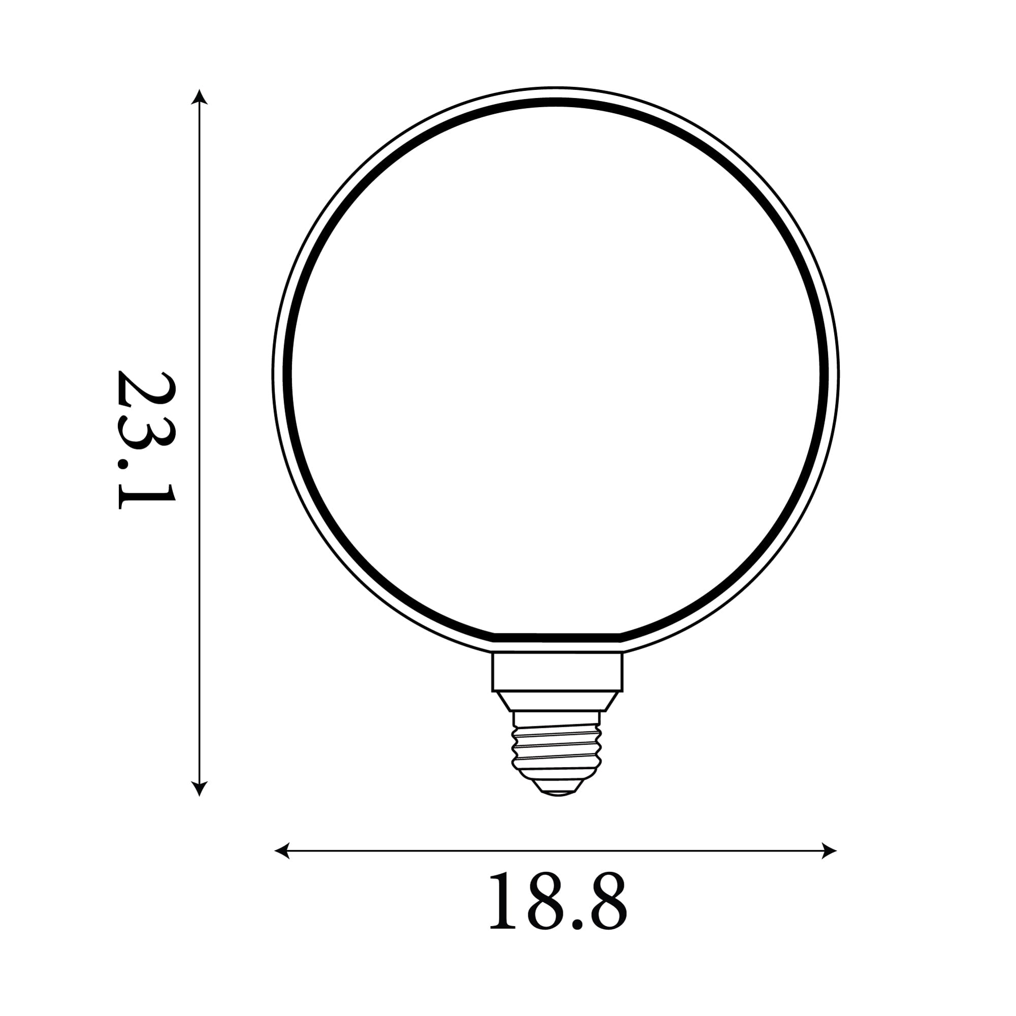 Decorative Lamp - Amber Glass,4W,1800K,190Lm