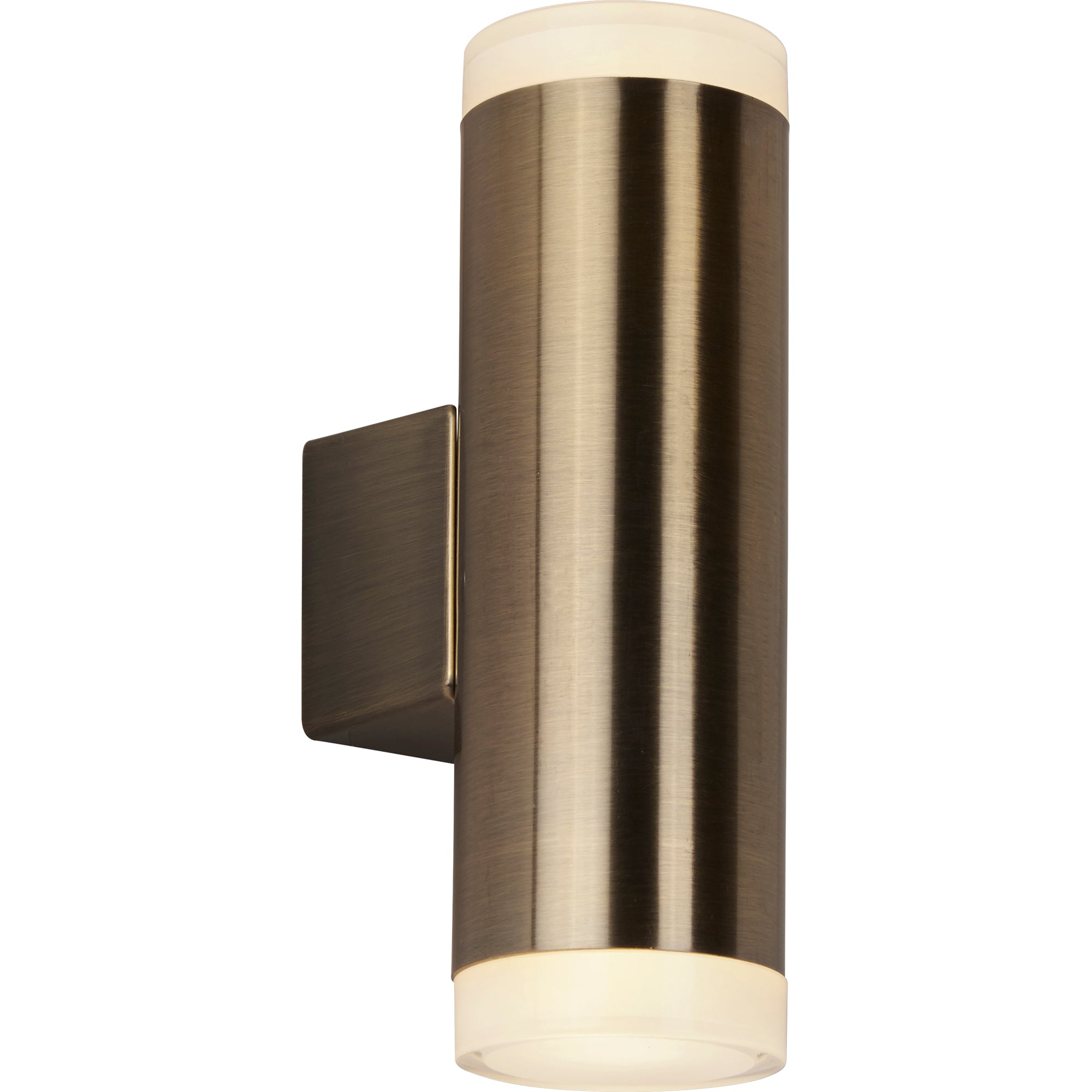 Metro Outdoor Wall Light - Metal & Glass Antique Brass