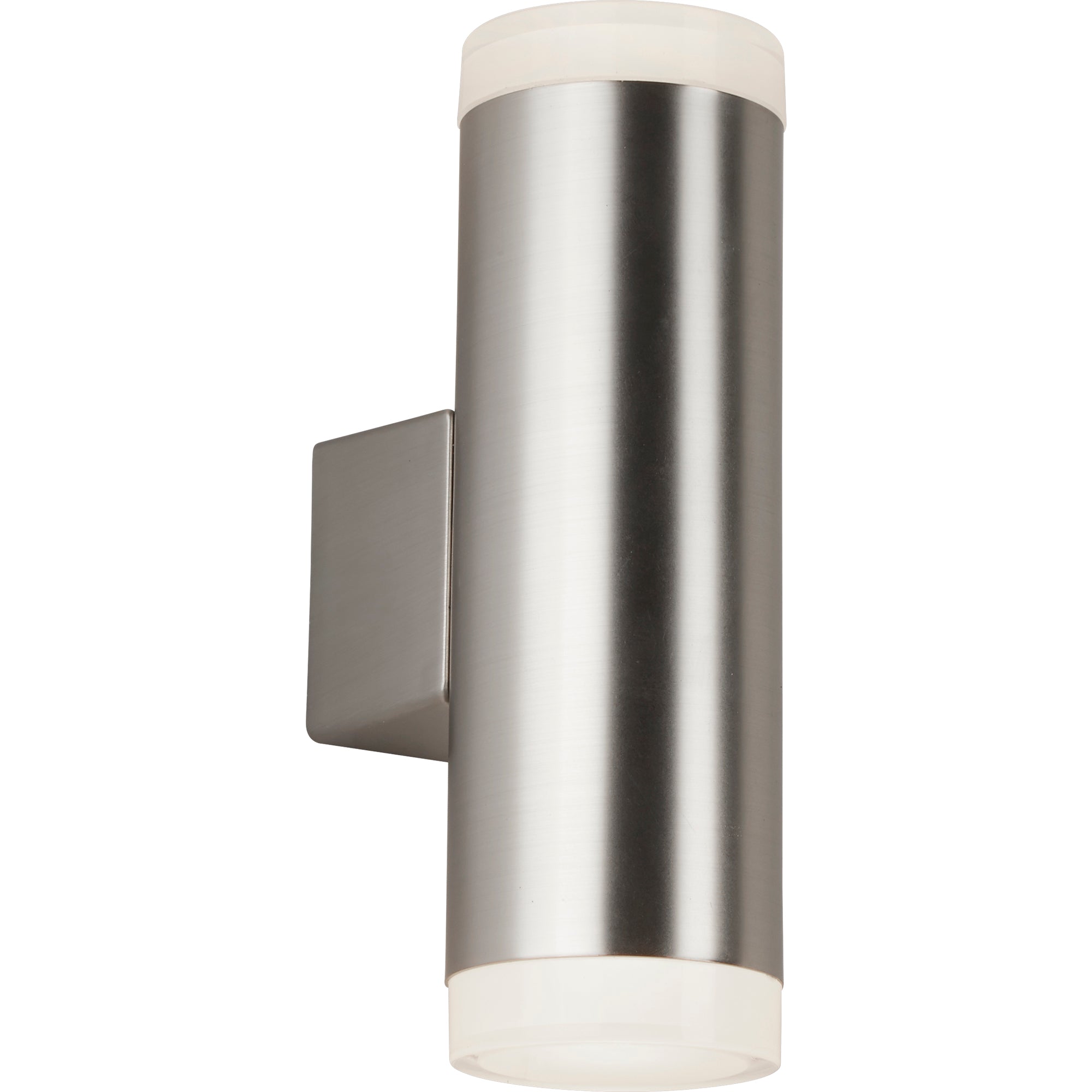 Metro Outdoor Wall Light - Metal & Glass Satin Silver