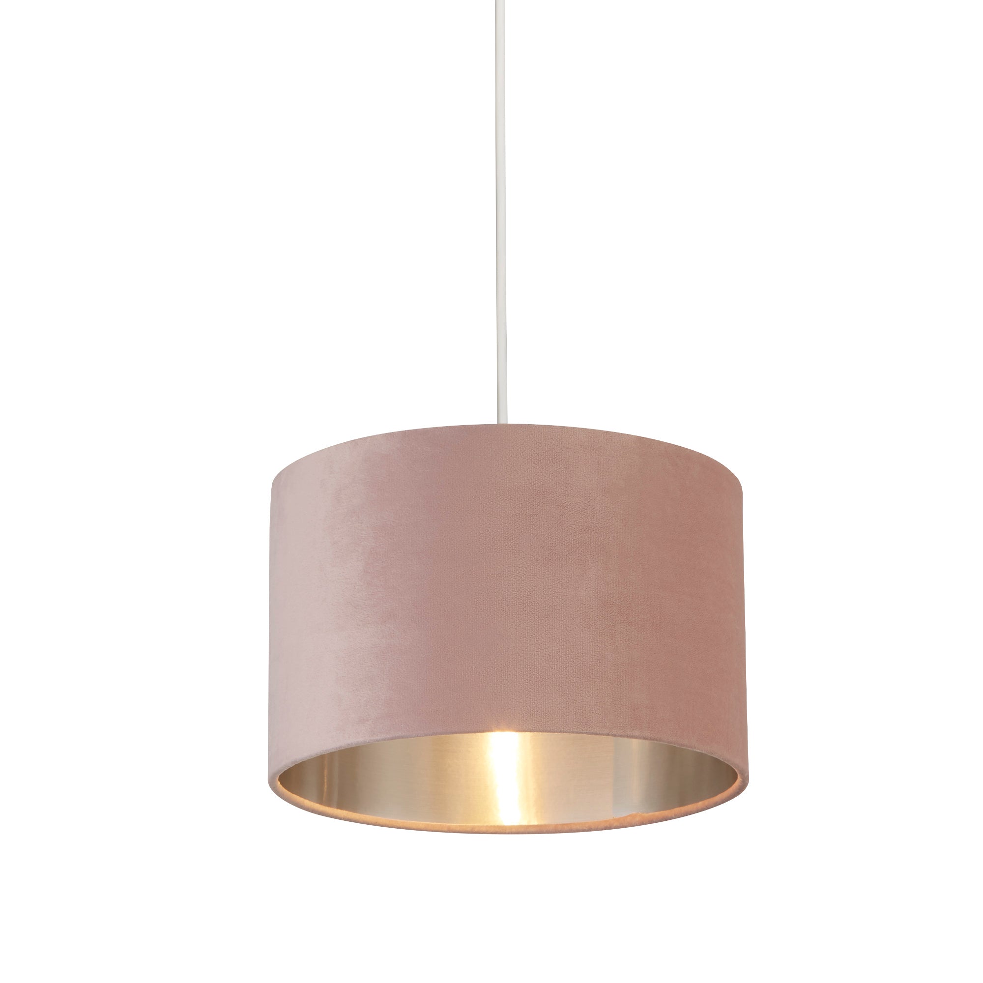 Lux&Belle Drum Shade PinkVelvet  and  Silver Inner / 280 x 180