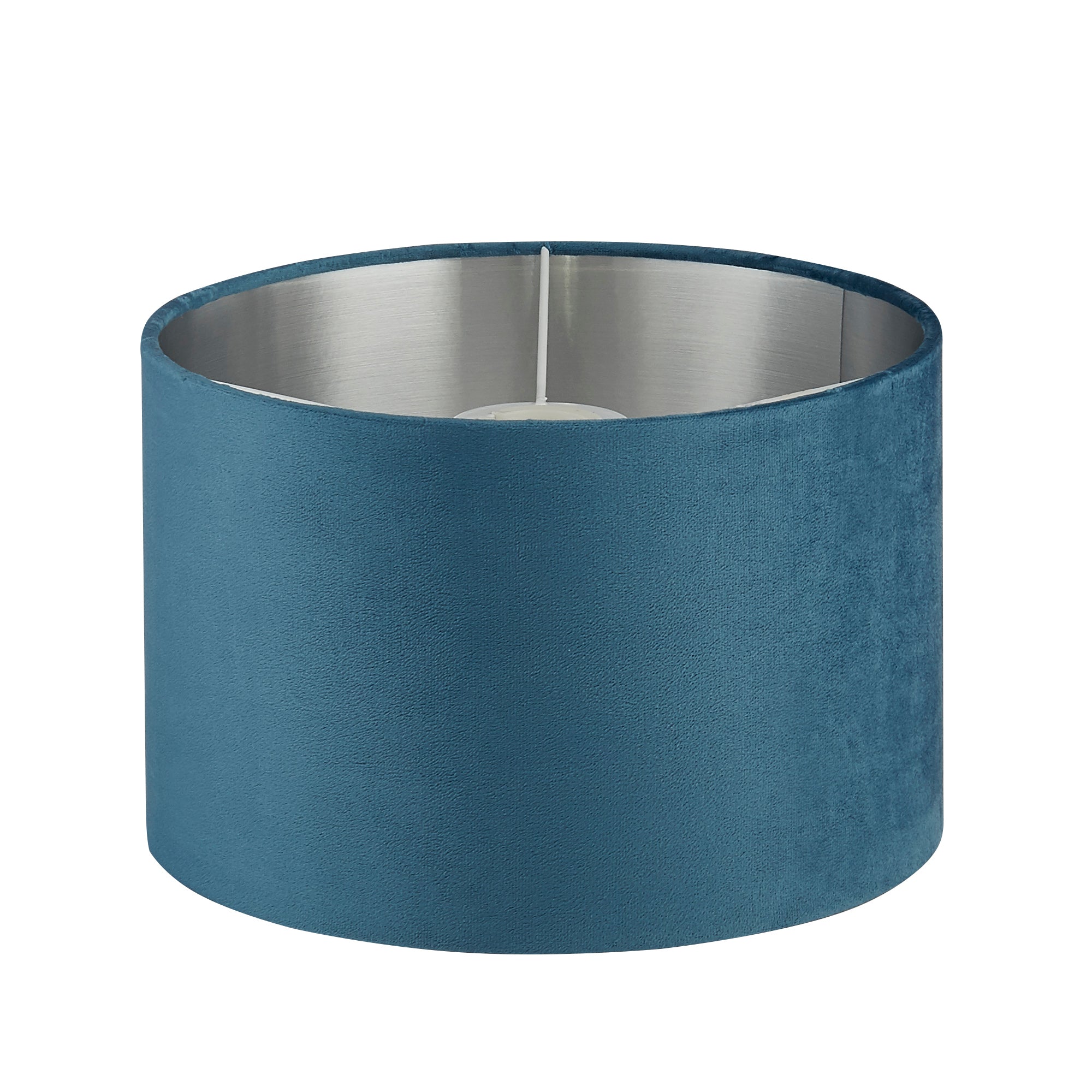 Lux&Belle Drum Shade Teal Velvet  and Silver Inner / 280 x 180