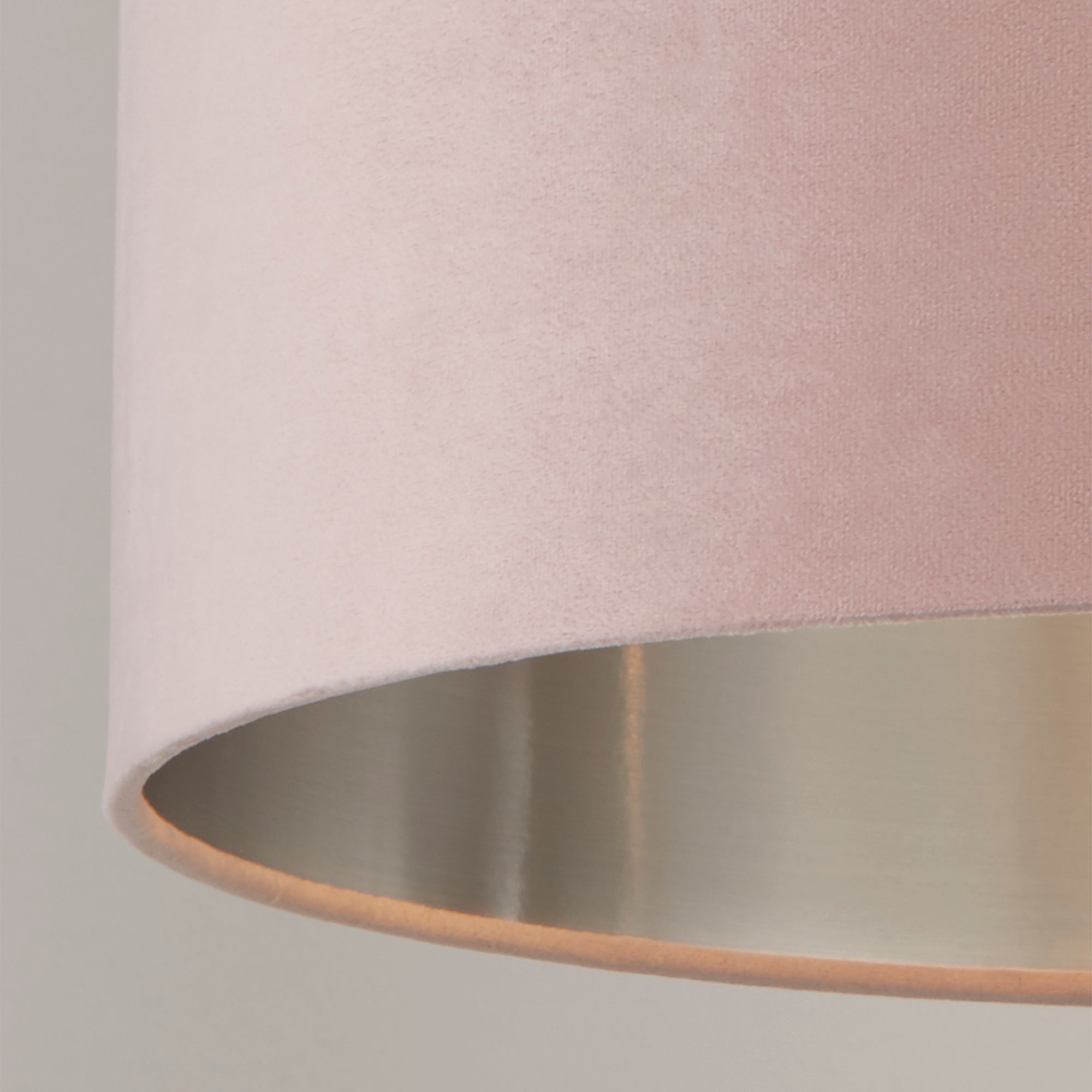 Lux&Belle Drum Shade PinkVelvet  and  Silver Inner / 380 x 220