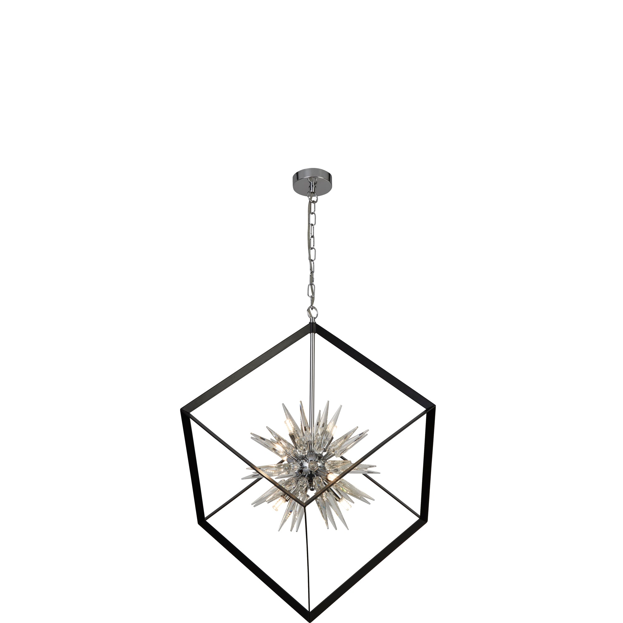 Stellar Pendant- Black Metal & Crystal Glass