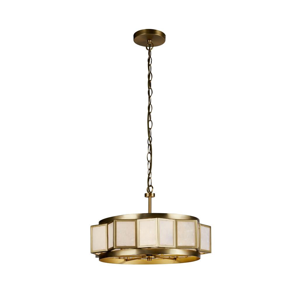 Lux & Belle 3LT Pendant-Gold Metal & Acrylic