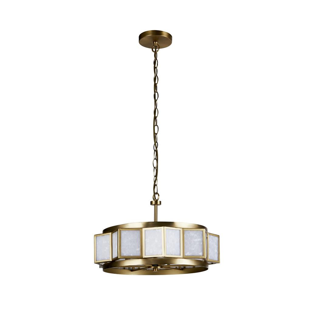 Lux & Belle 3LT Pendant-Gold Metal & Acrylic