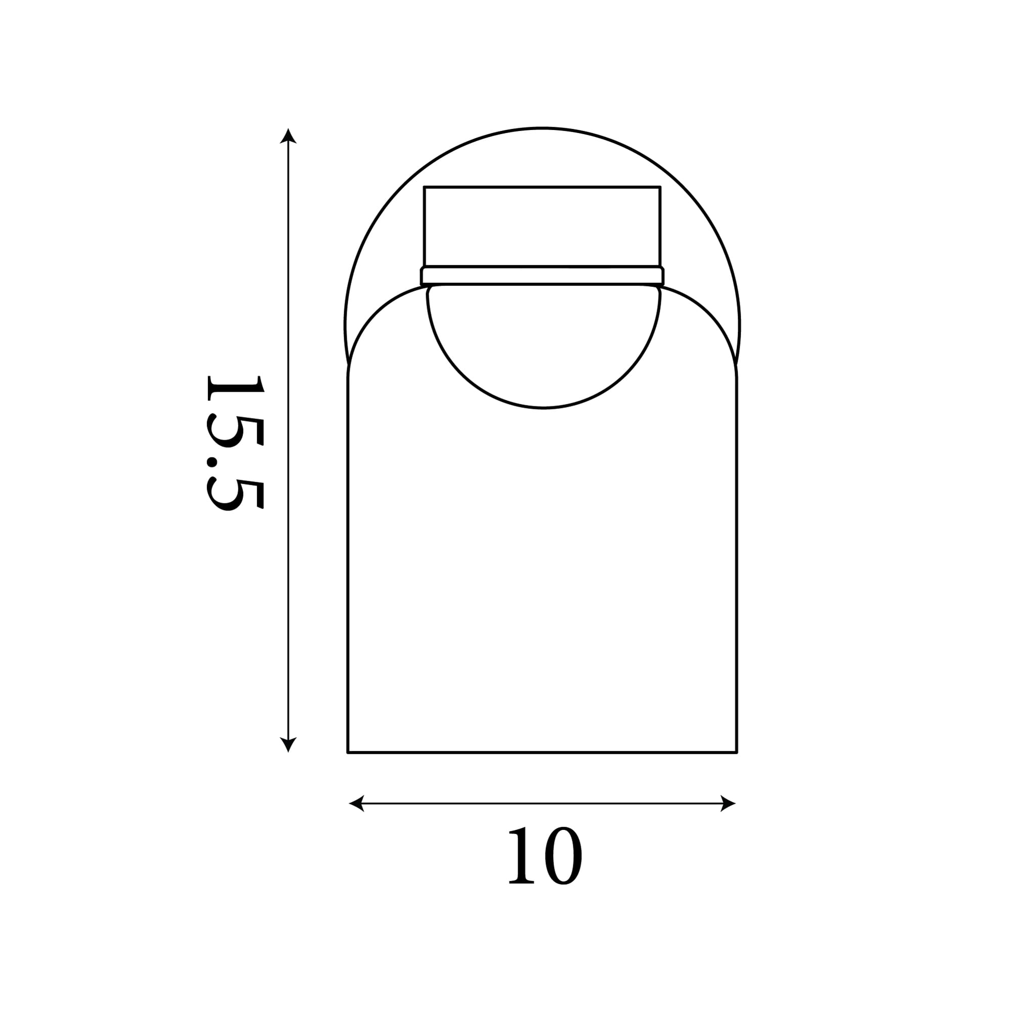 Highball LED Wall Light, Satin Brass & Clear Glass IP44