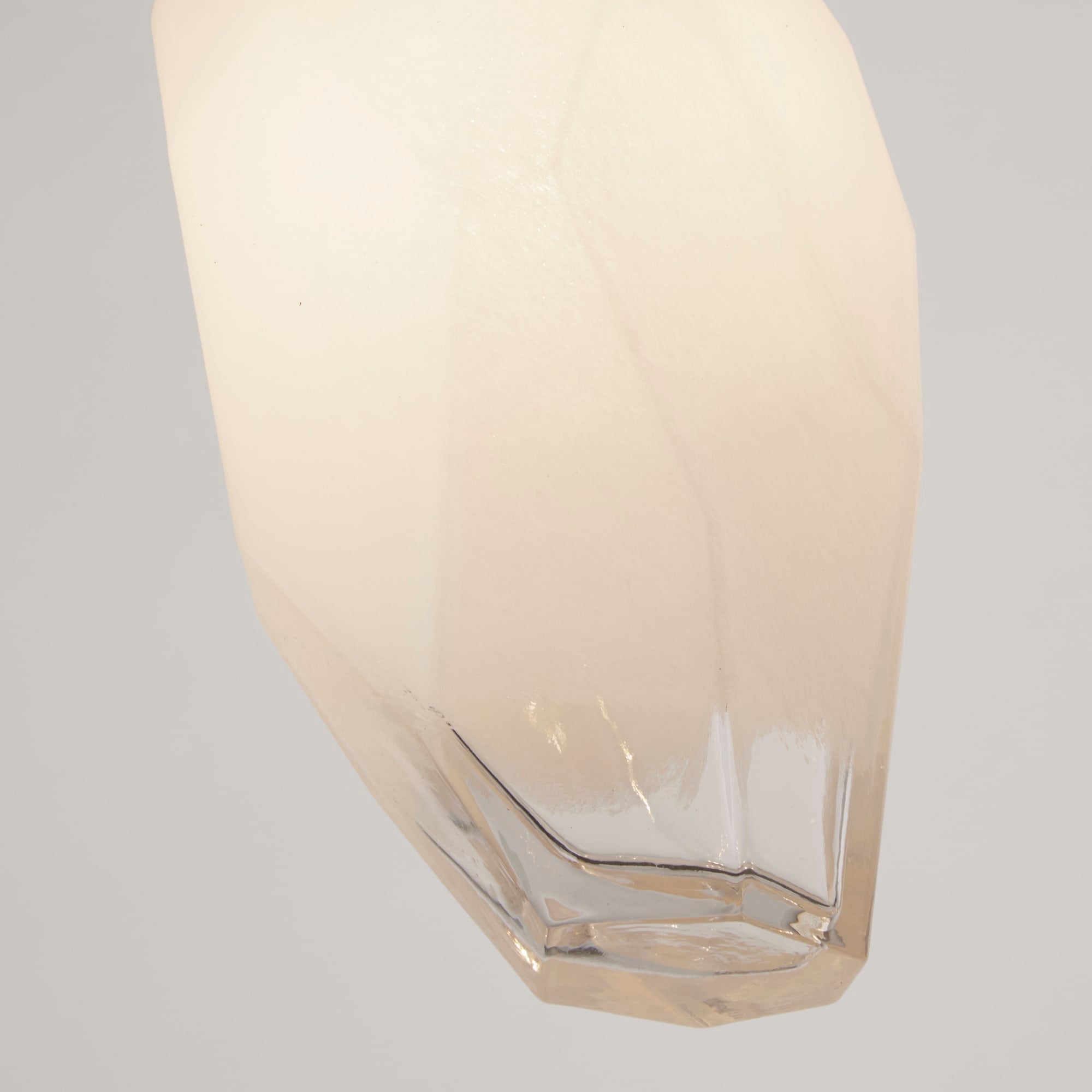 Rocky 1Lt Pendant, Satin Brass Metal  & Glass