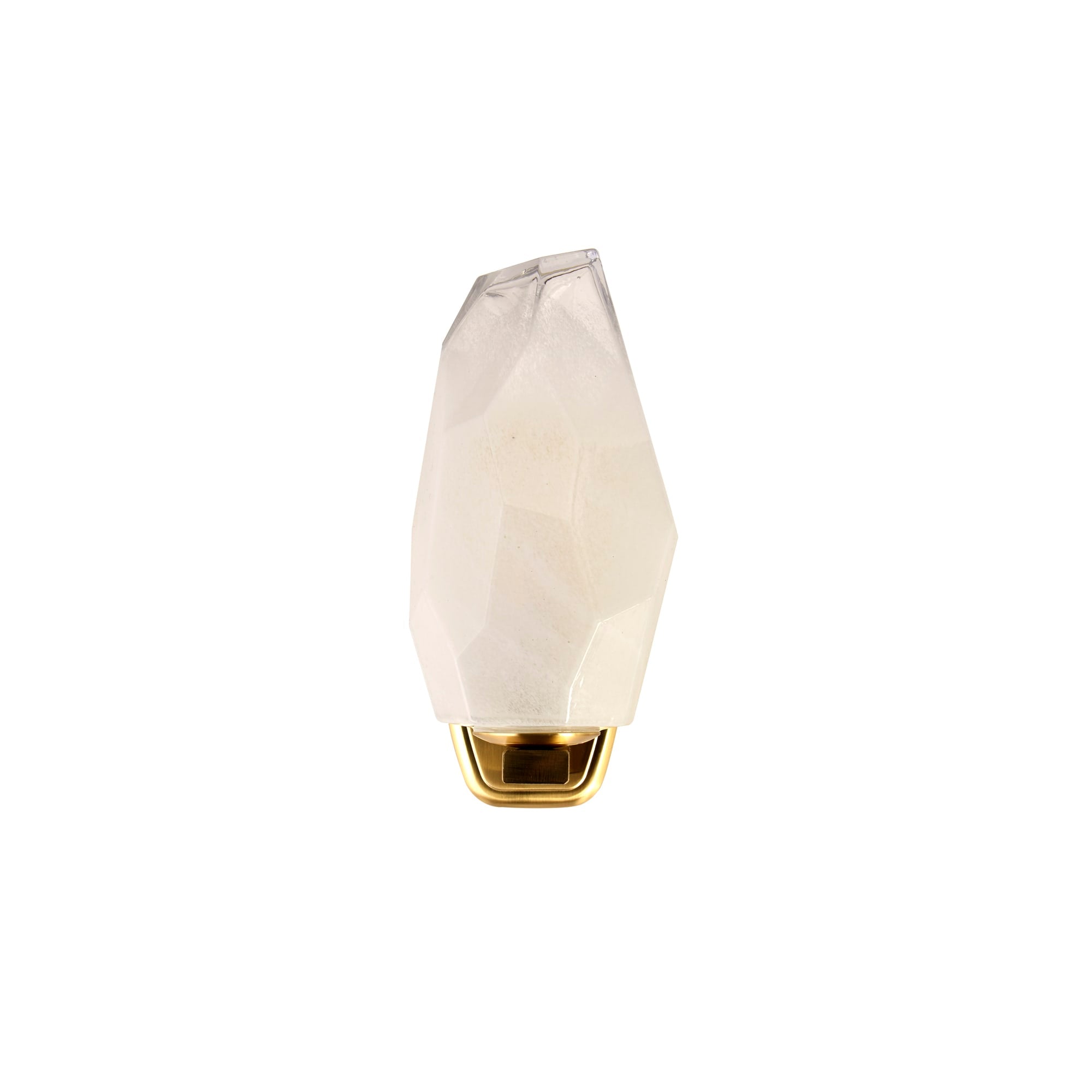 Rocky 1Lt Wall Light, Satin Brass Metal  & Glass
