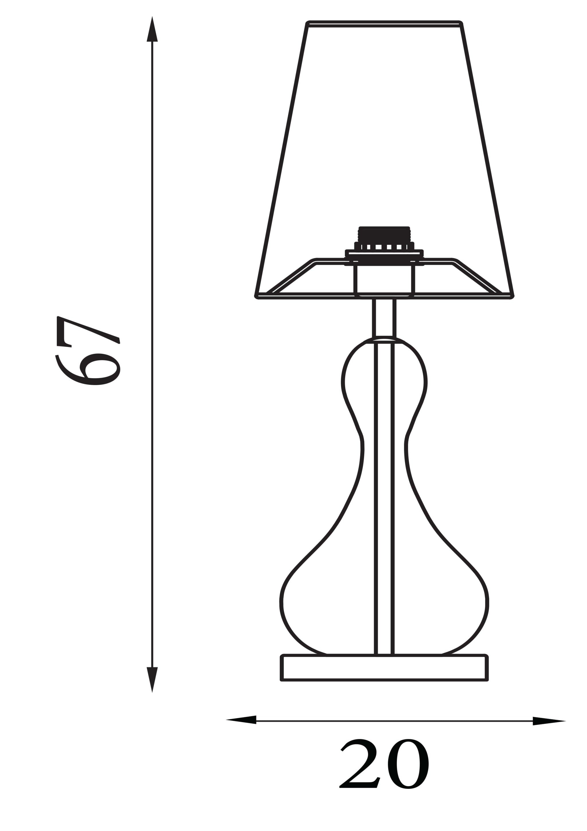 Marakesh 1Lt Table Lamp Satin Brass Metal Black Ombre Glass