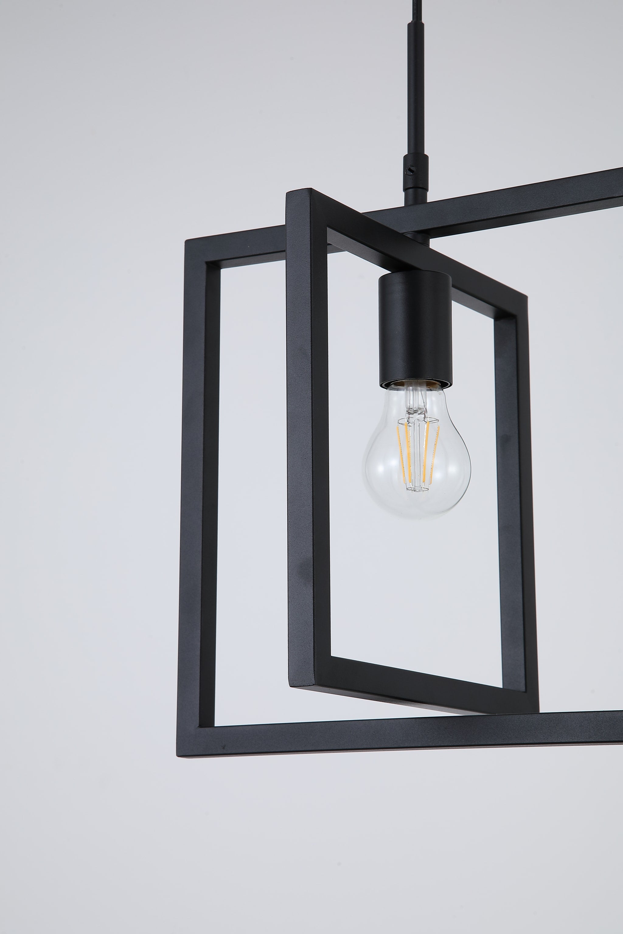 Plaza 1Lt Pendant, Black Metal