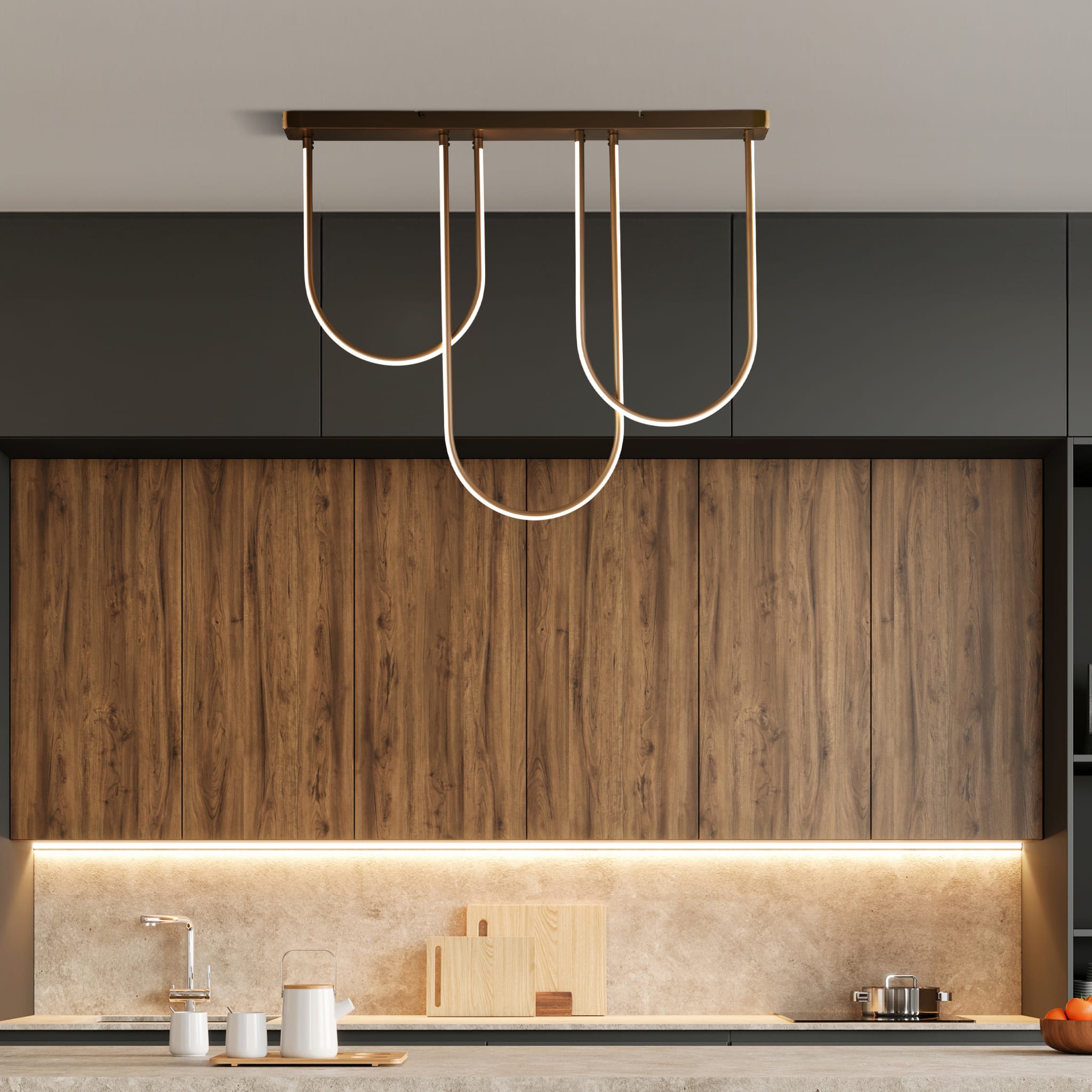 Chime LED Flush, Bronze Metal