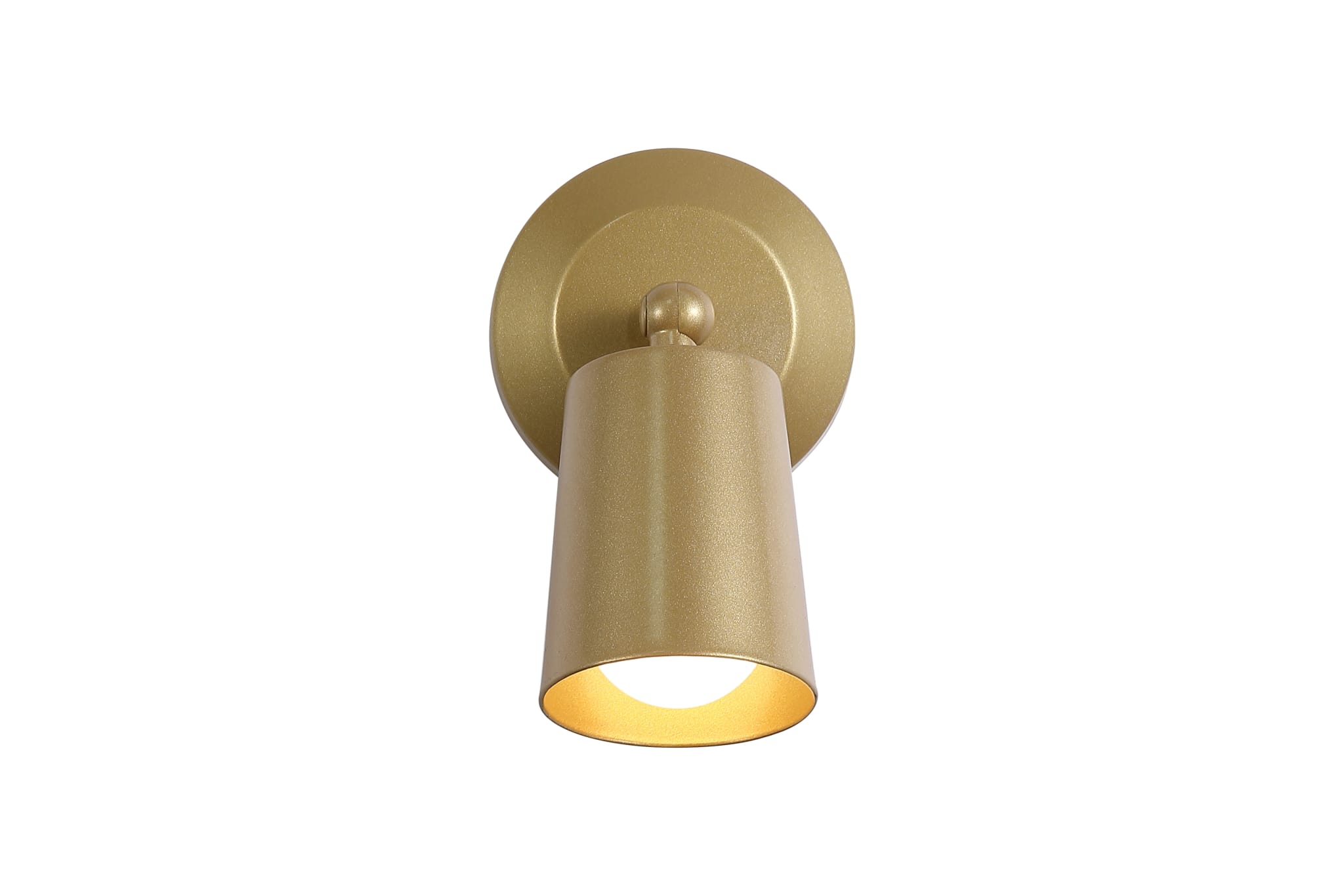Cone Rechargeable Wall Light, Gold Metal