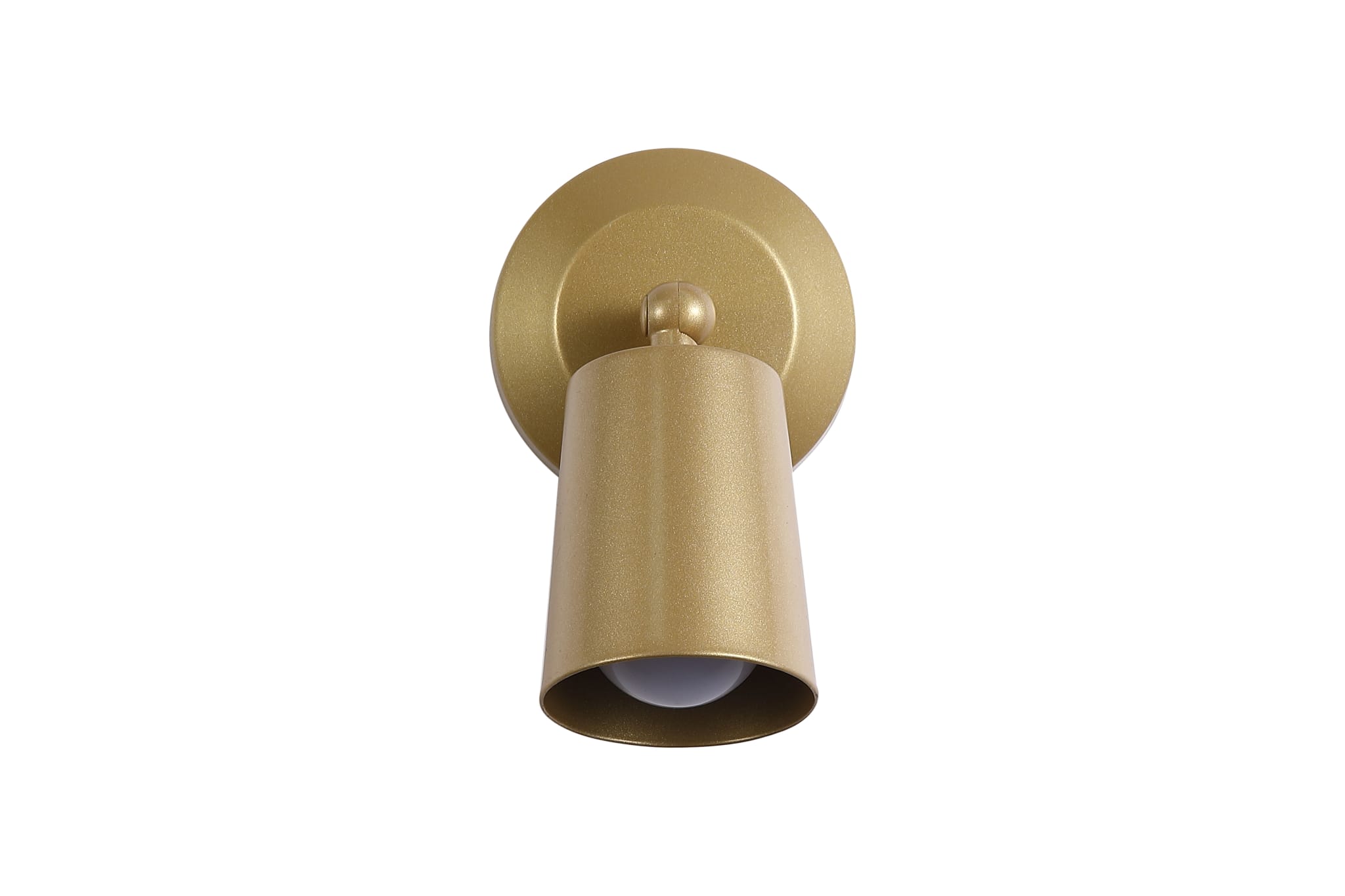Cone Rechargeable Wall Light, Gold Metal