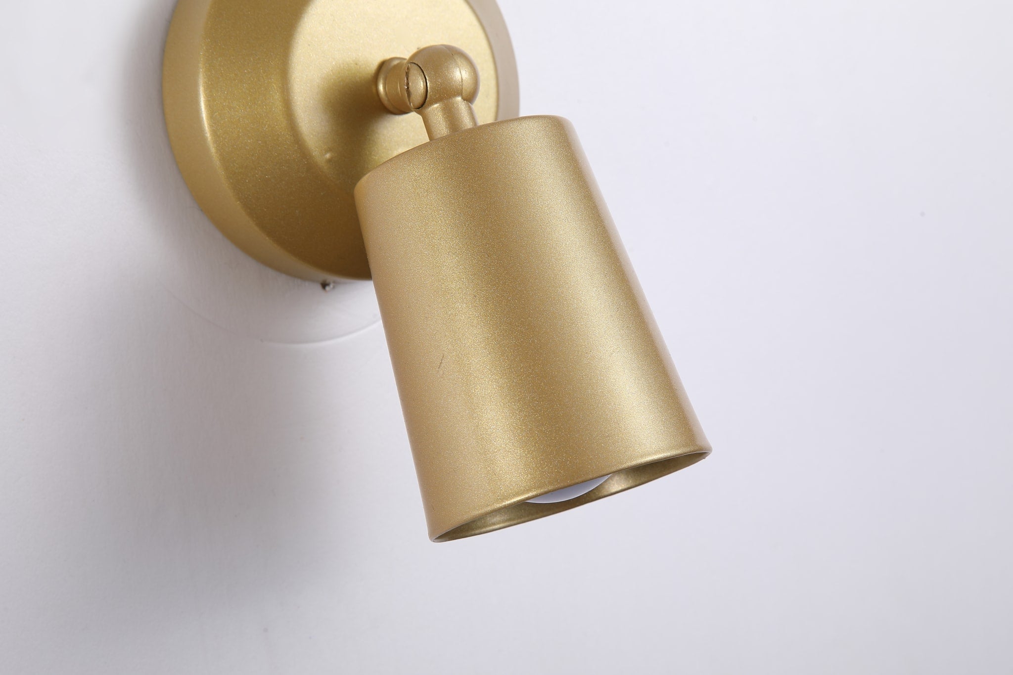 Cone Rechargeable Wall Light, Gold Metal