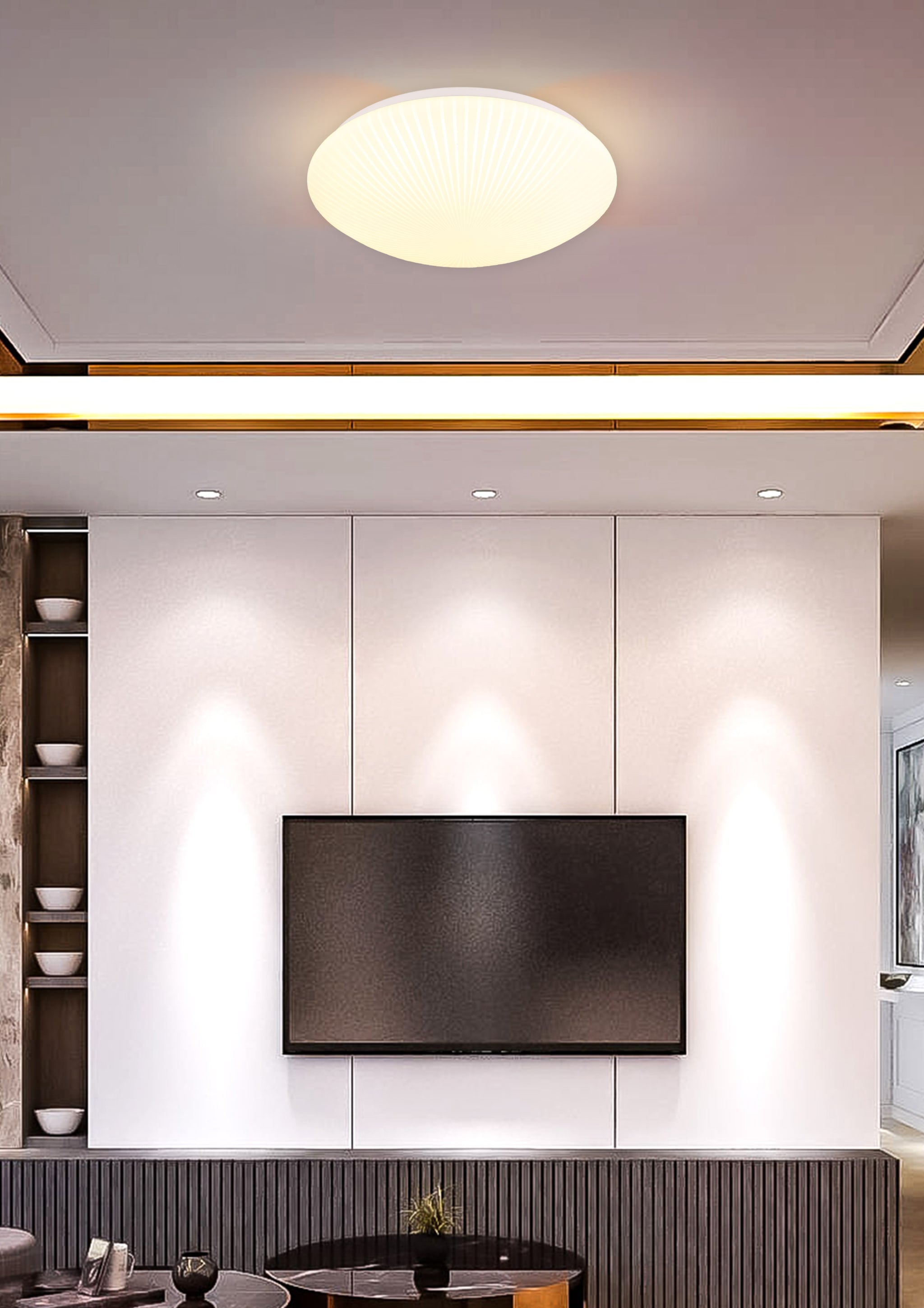 Malta LED Flush - White acrylic