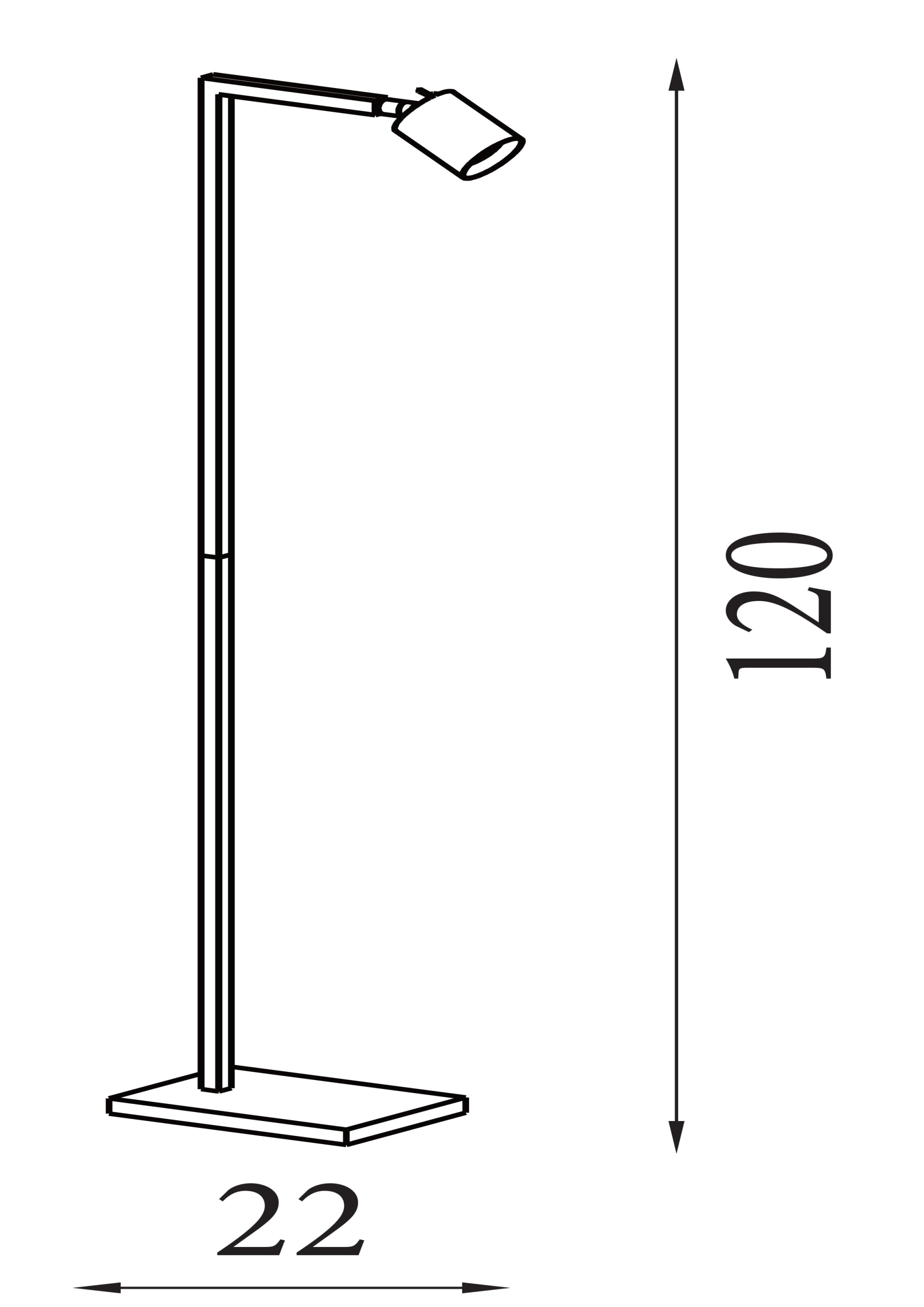 Office 1Lt Floor Lamp, Latte Metal