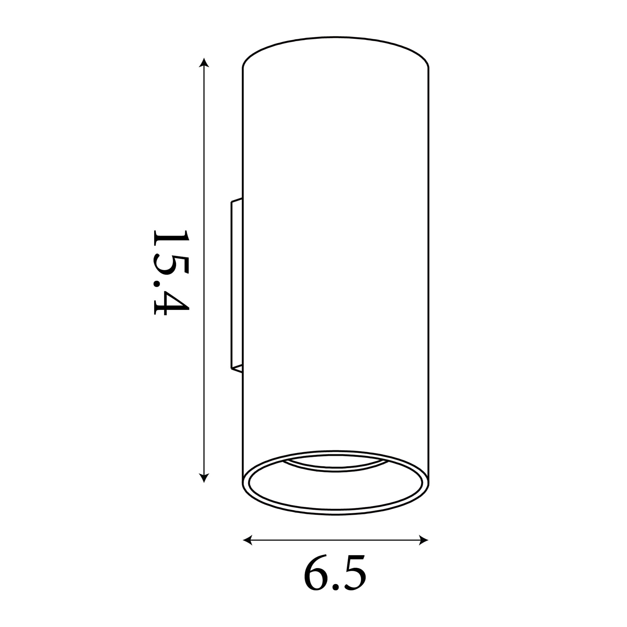 Cyls Cylinder Up&Down Wall Light, GU10, Gold