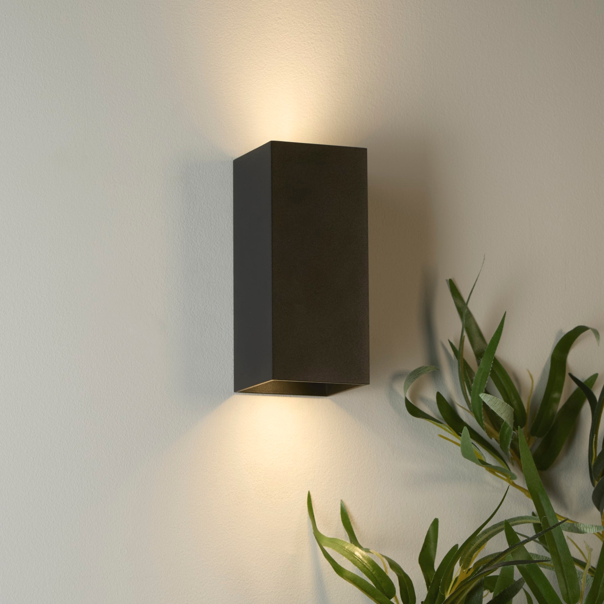 Don Square Up&Down Wall Light, GU10, Black