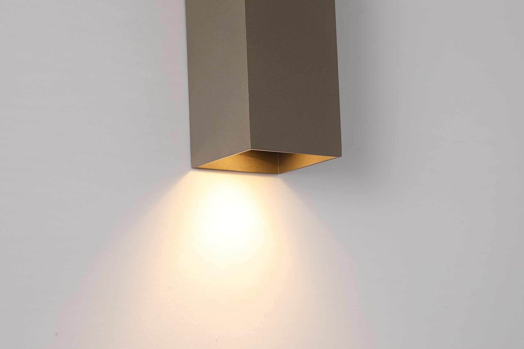 Don Square Up&Down Wall Light, GU10, Latte