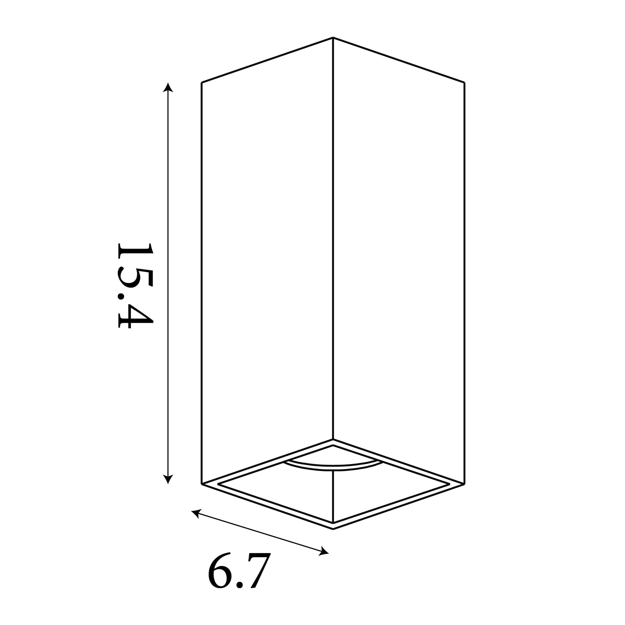 Don Square Up&Down Wall Light, GU10, Latte