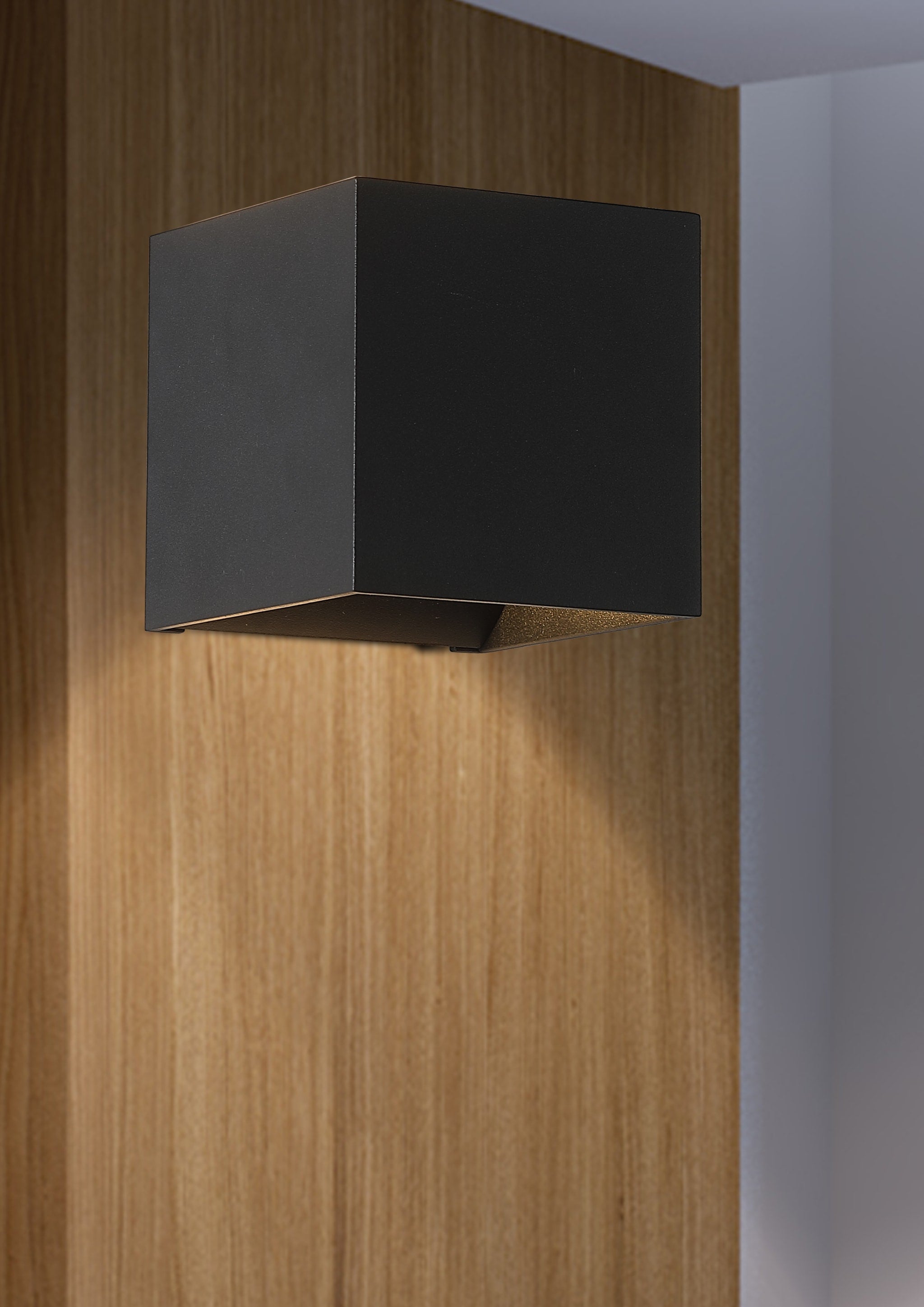 Newton Square Up&Down Wall Light, G9, Black