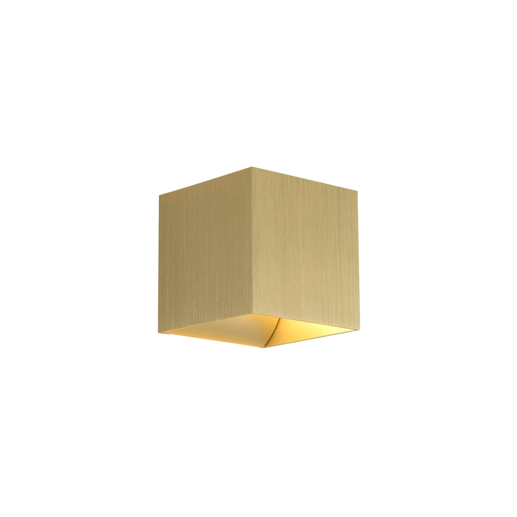 Newton Square Up&Down Wall Light, G9, Gold