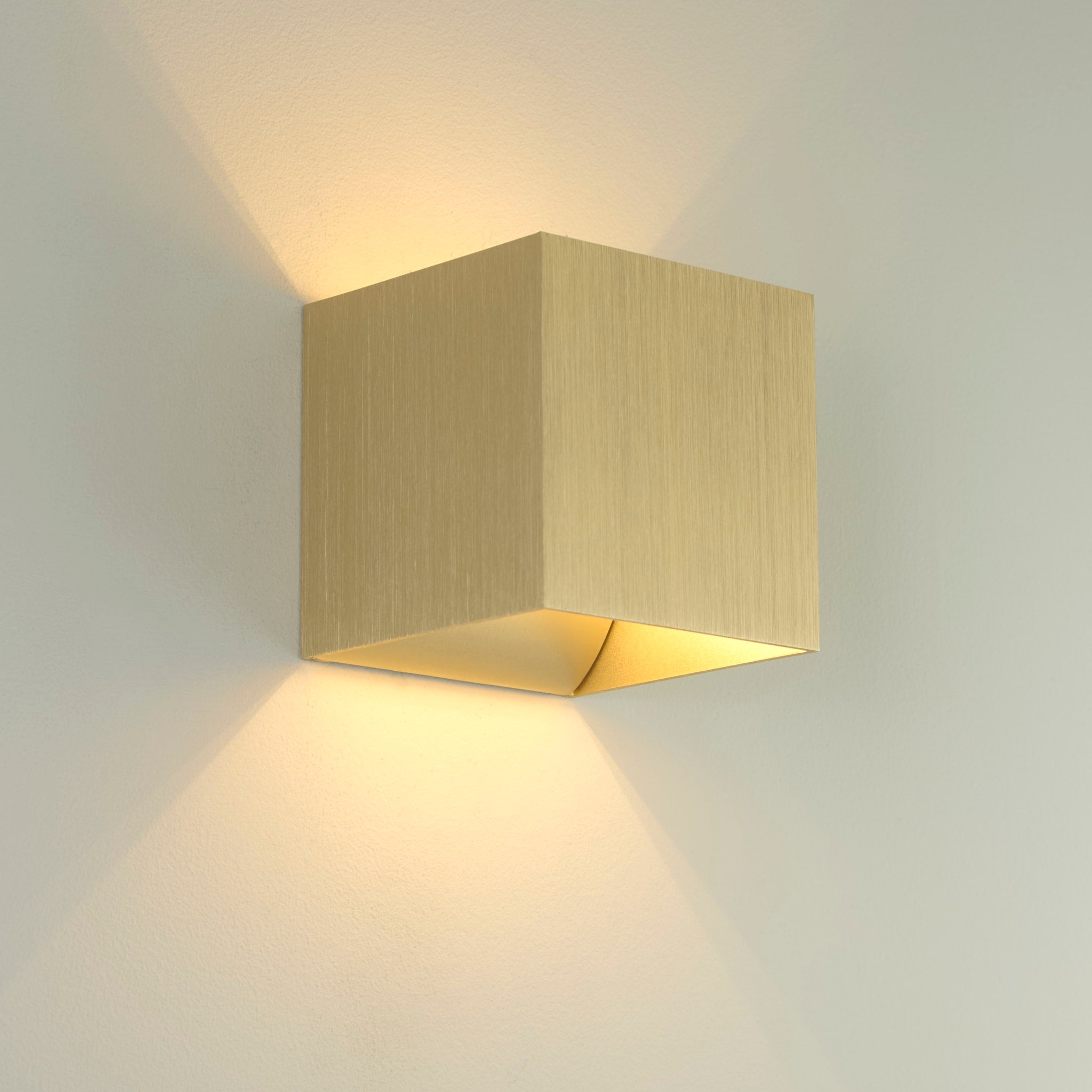 Newton Square Up&Down Wall Light, G9, Gold
