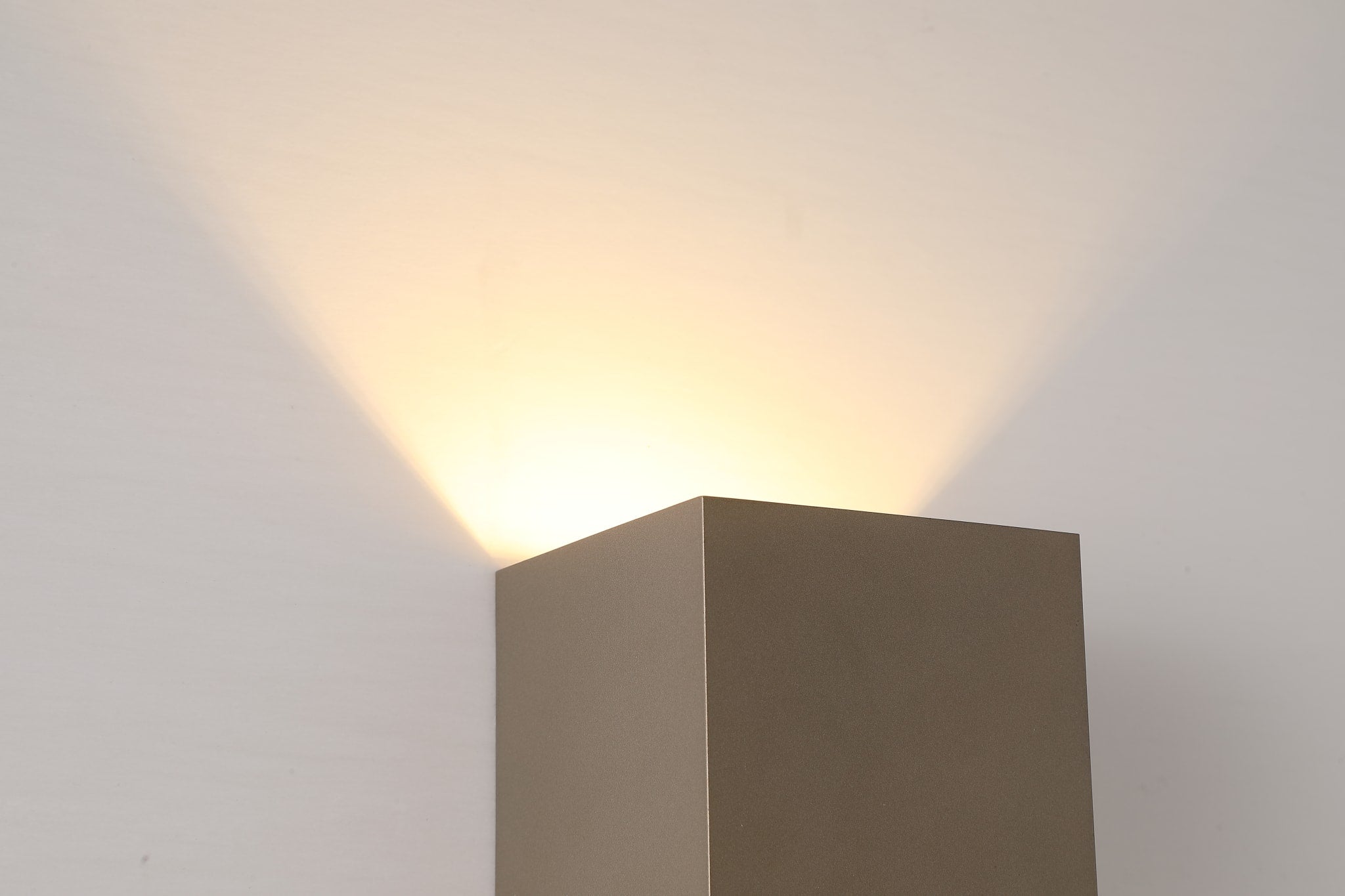 Newton Square Up&Down Wall Light, G9, Latte