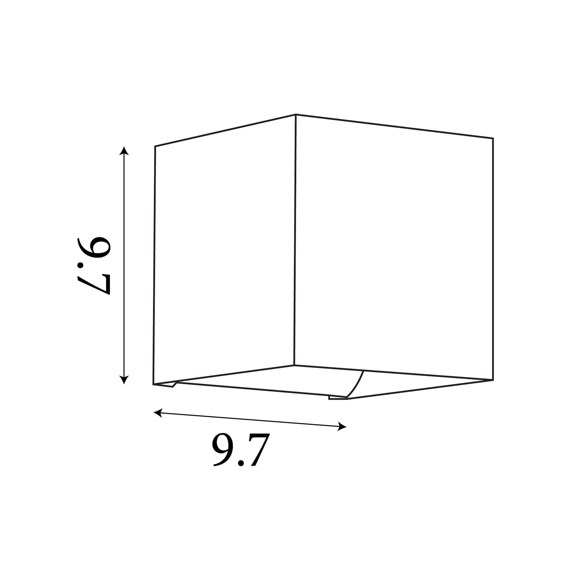Newton Square Up&Down Wall Light, G9, Latte