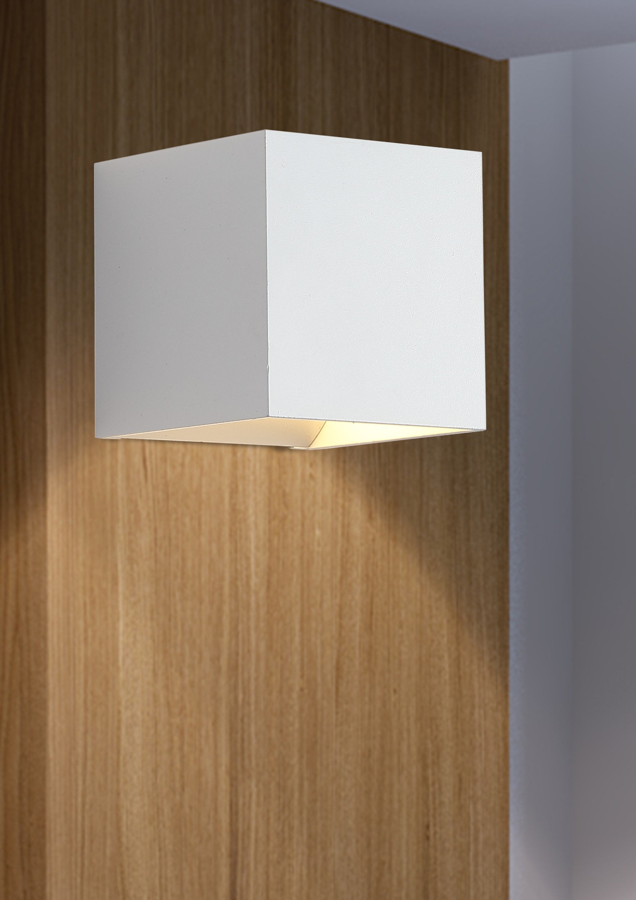 Newton Square Up&Down Wall Light, G9, White