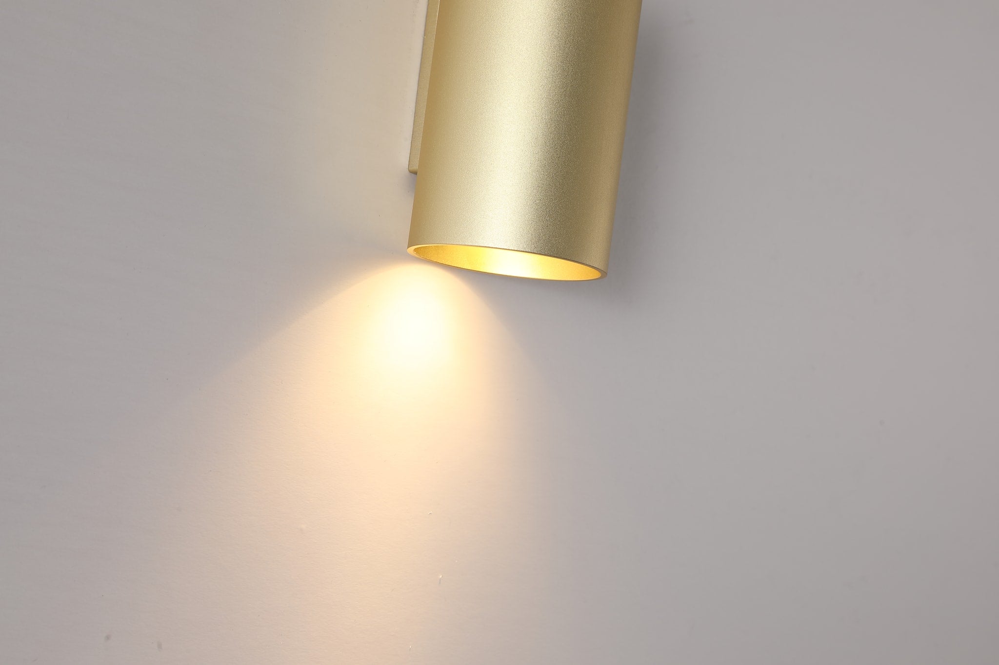 Cyls Cylinder Down Wall Light, GU10, Gold