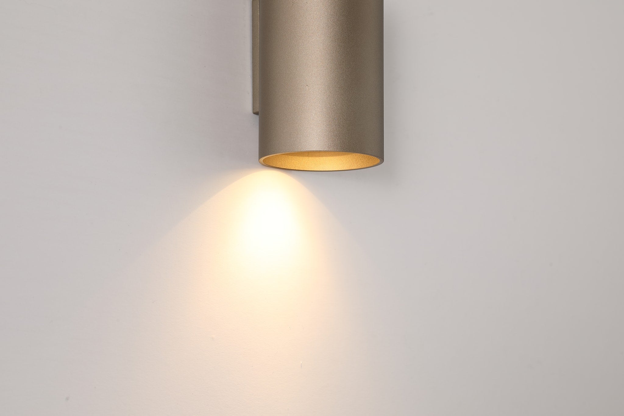 Cyls Cylinder Down Wall Light, GU10, Latte