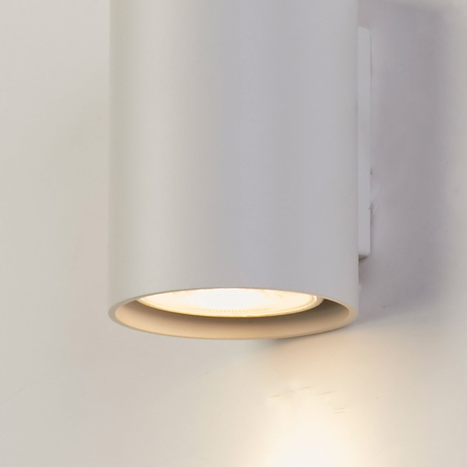 Cyls Cylinder Down Wall Light, GU10, White