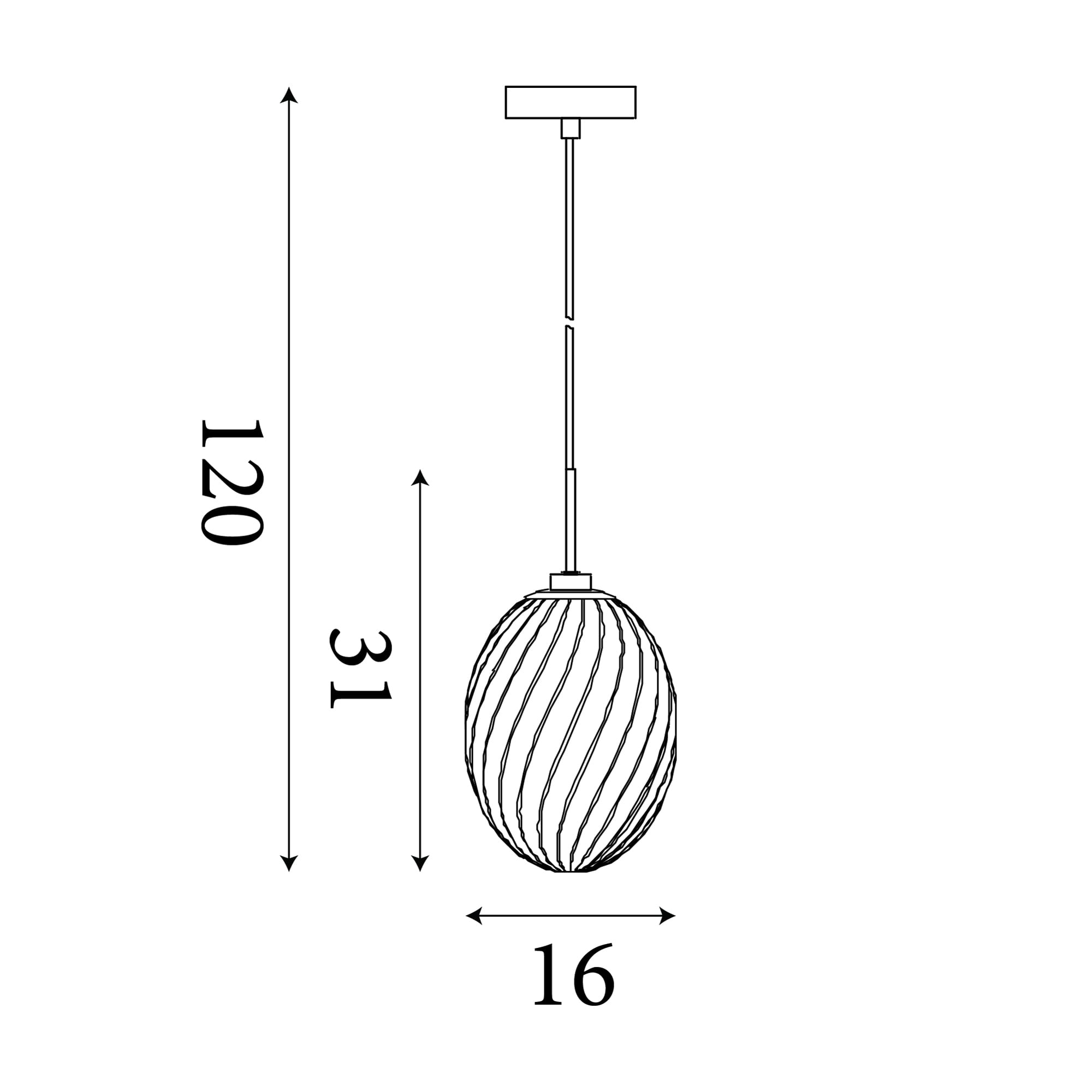 Whirl 1Lt Pendant, Satin Brass Metal with Clear Glass