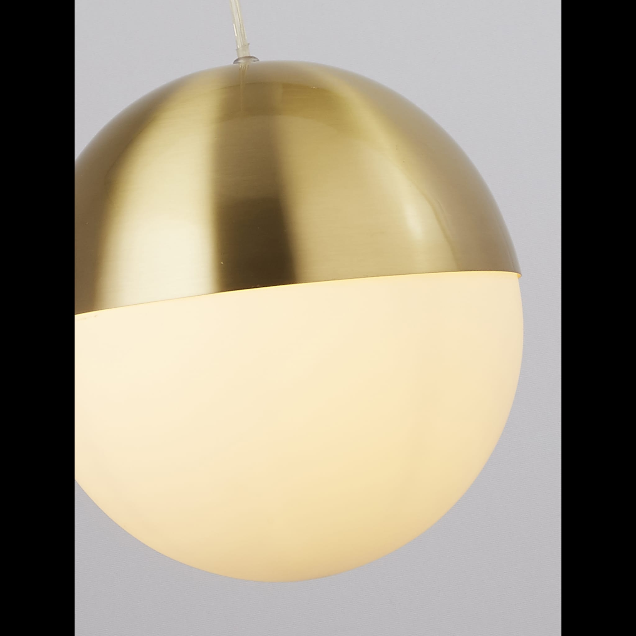 Endor Pendant  - Satin Brass & Opal Glass