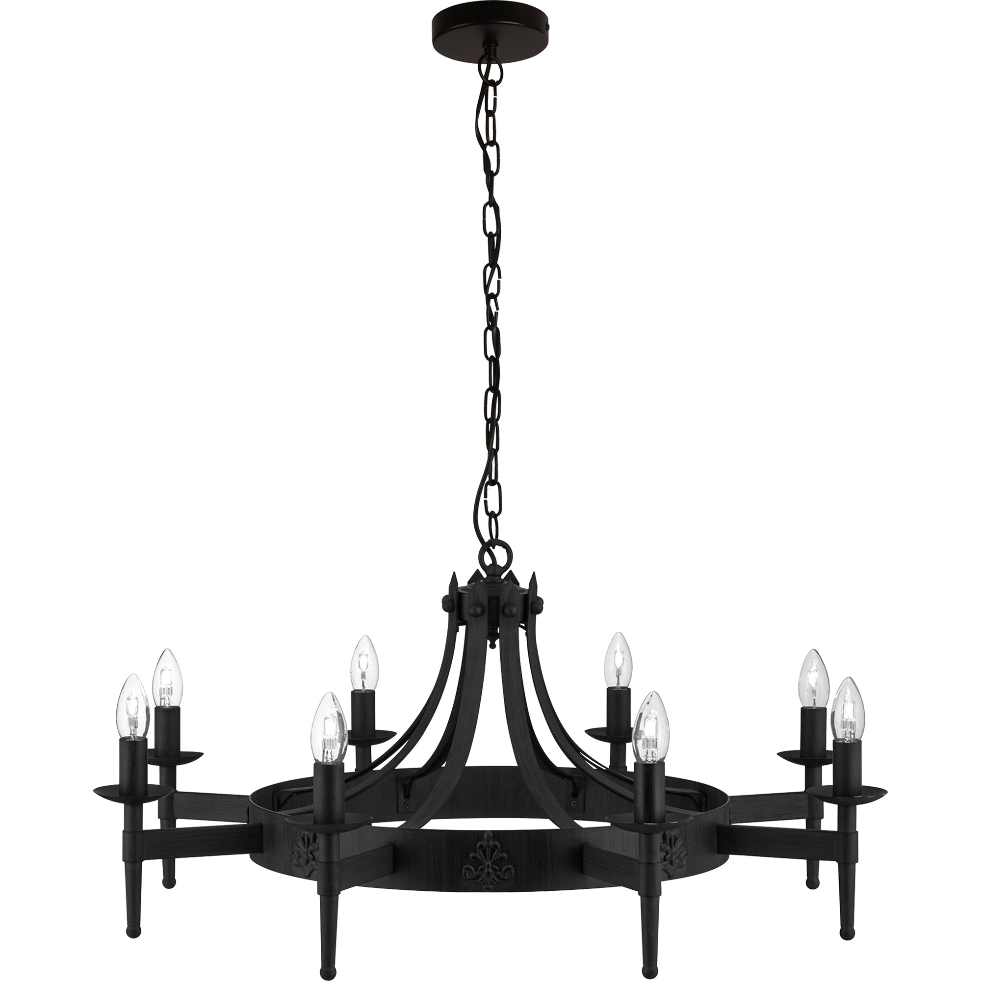 Cartwheel II  Pendant - Black Wrought Iron Black / 8