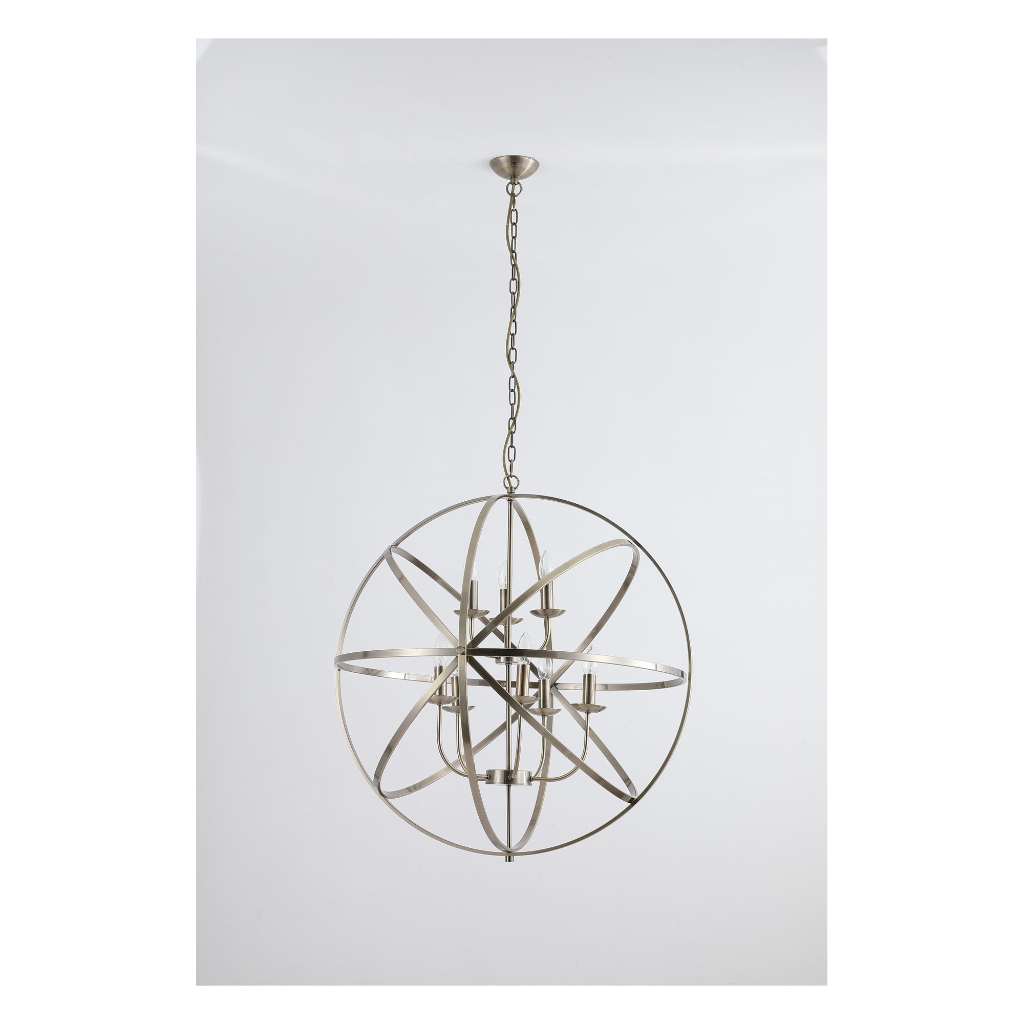 Orbit 8Lt Pendant, Antique Brass Metal