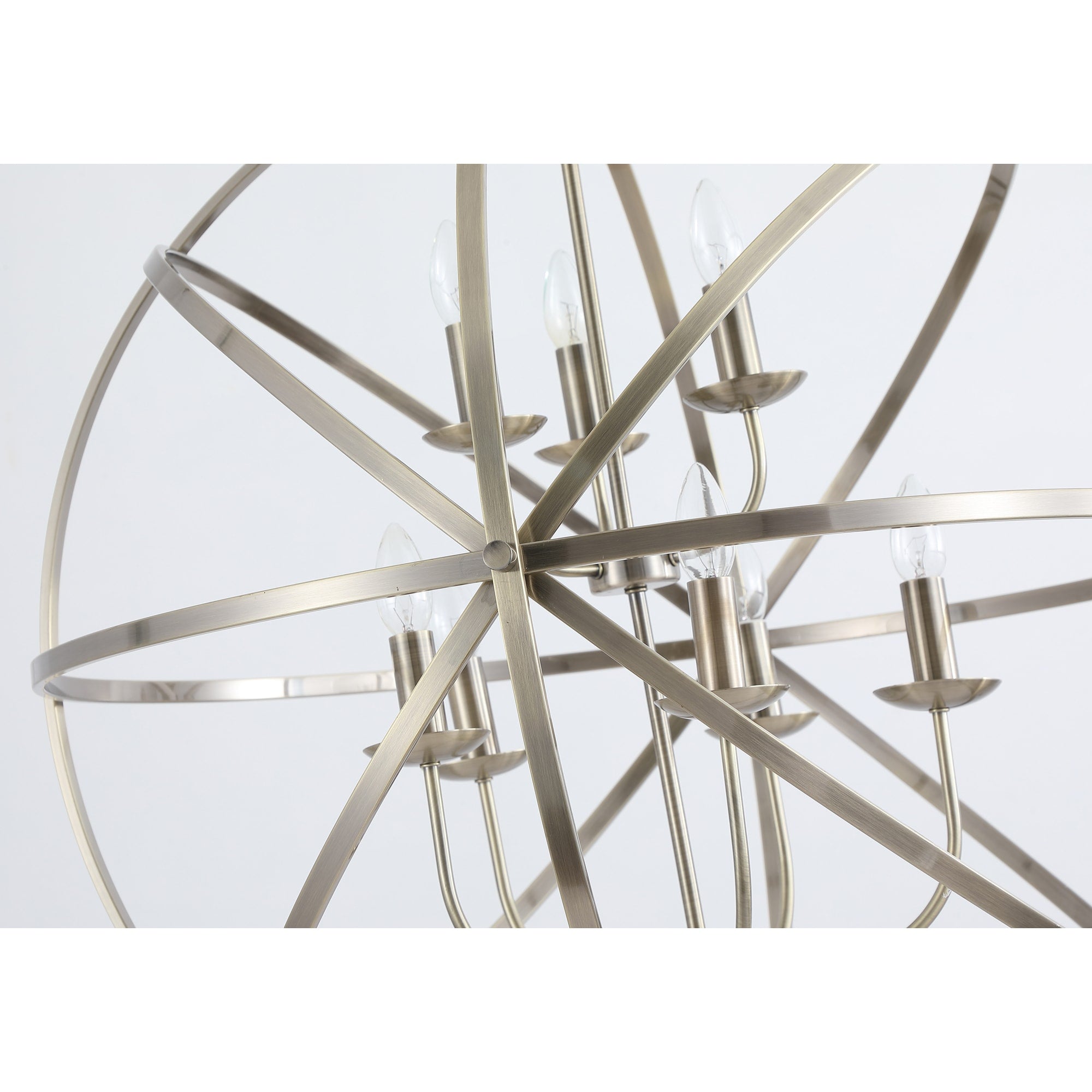 Orbit 8Lt Pendant, Antique Brass Metal